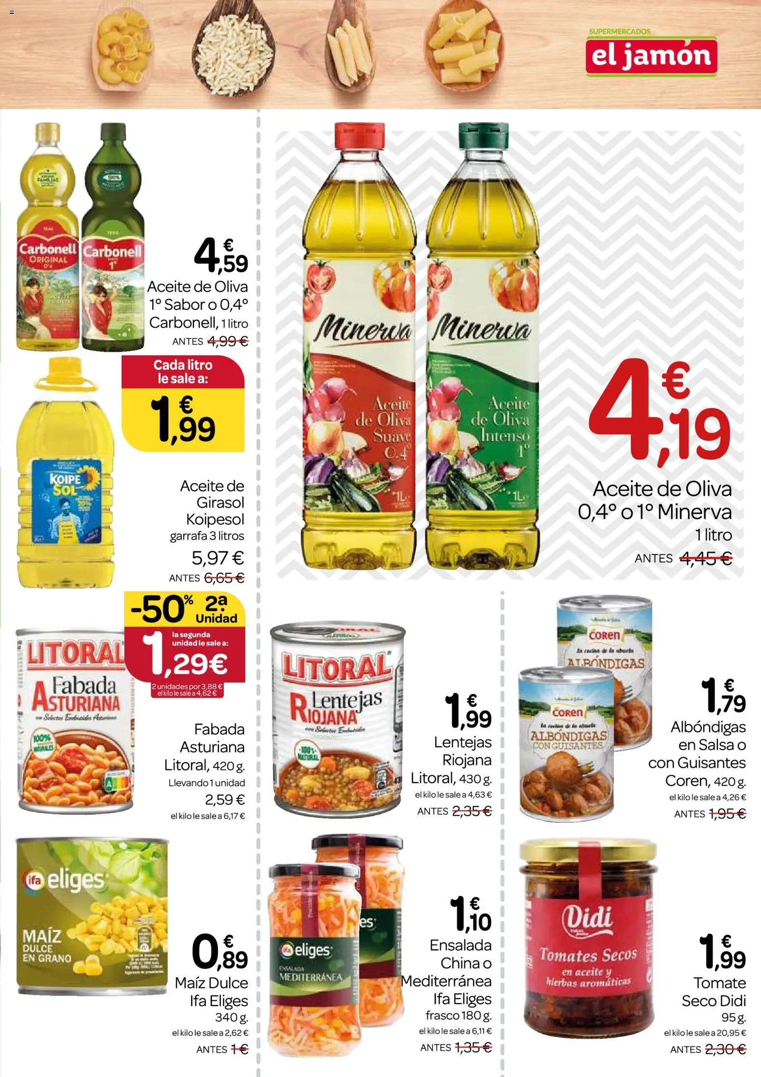Supermercados El Jamón folleto │ válido desde el 26.02.2026 | Página: 5 | Productos: Aceite, Jamón, Aceite de oliva, Ensalada
