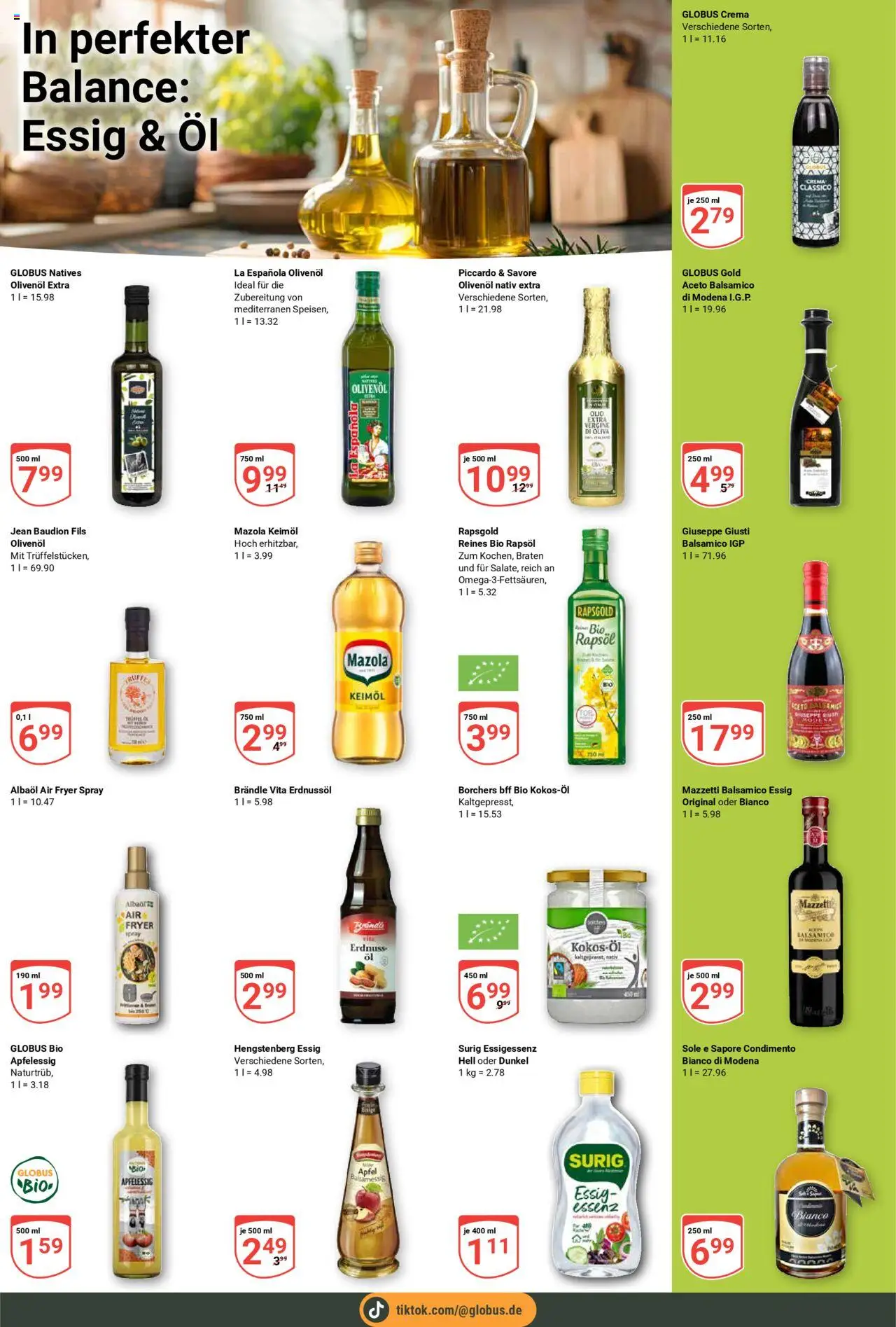 Globus Prospekt 	 - gültig ab dem 21.07.2025 | Seite: 15 | Produkte: Öl, Balsamico, Essig, Rapsöl
