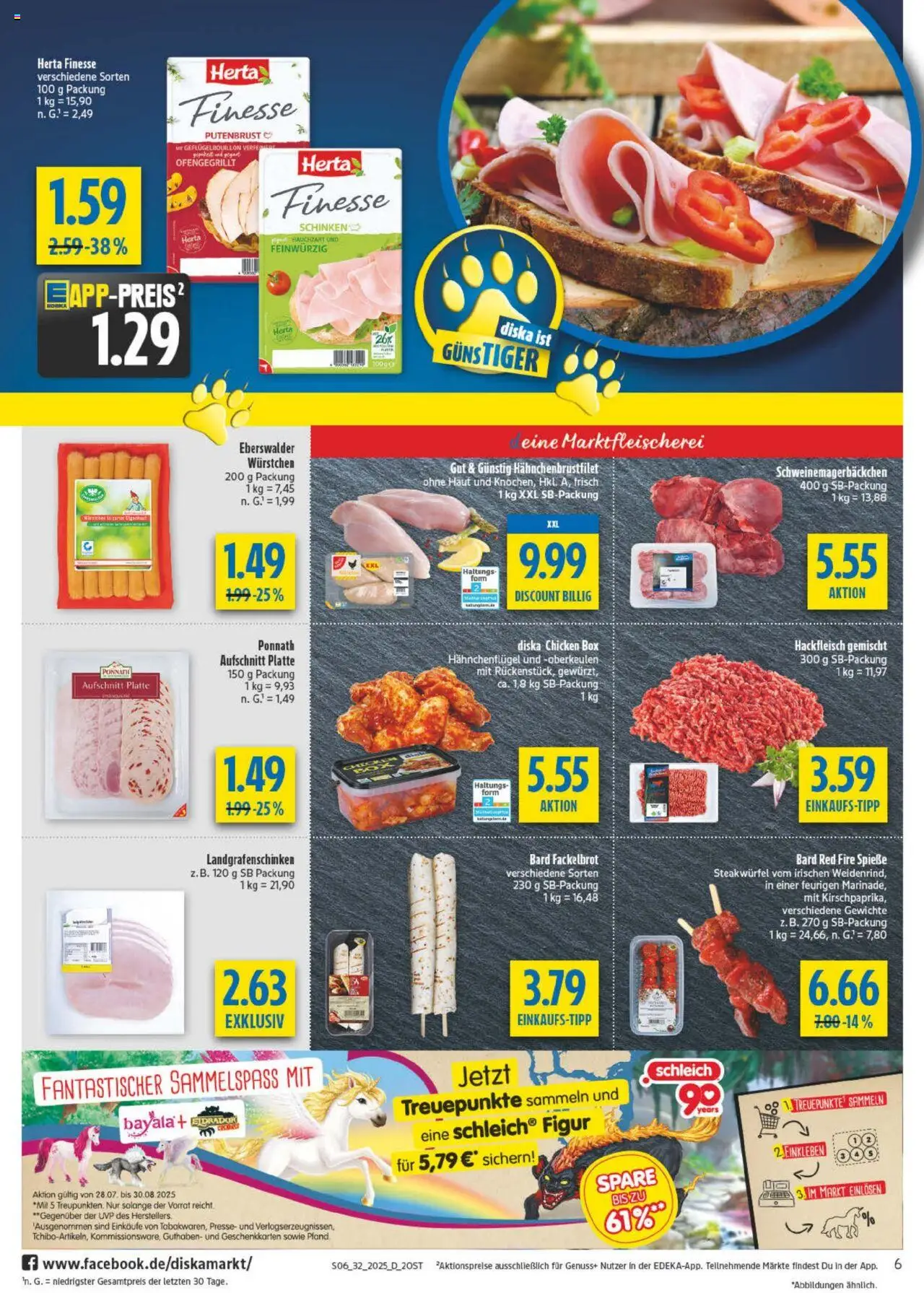 Diska - diska Angebote Sachsen-Thüringen KW32 - gültig ab dem 04.08.2025 | Seite: 6 | Produkte: Presse, Box, Spieße, Schinken