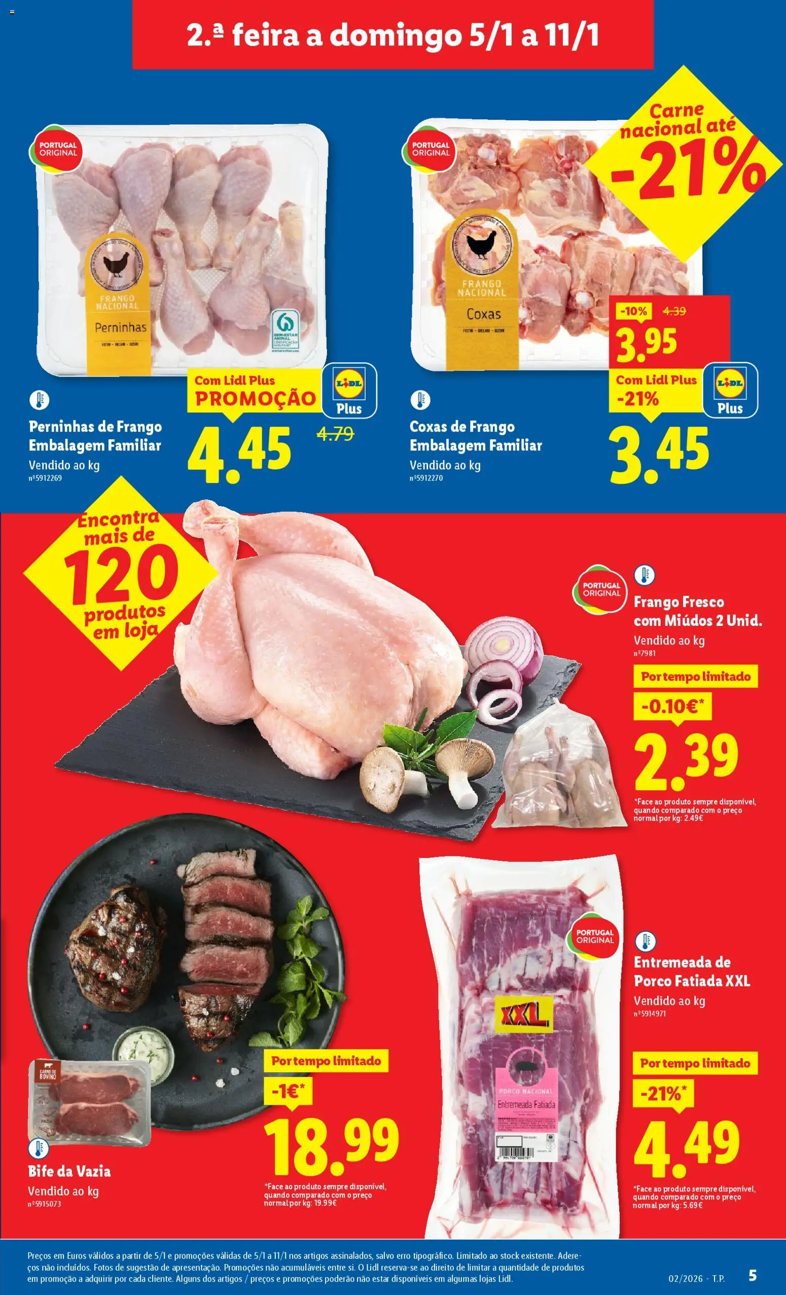 Lidl folheto │ válido de 05.01.2026 | Página: 5 | Produtos: Frango, Carne