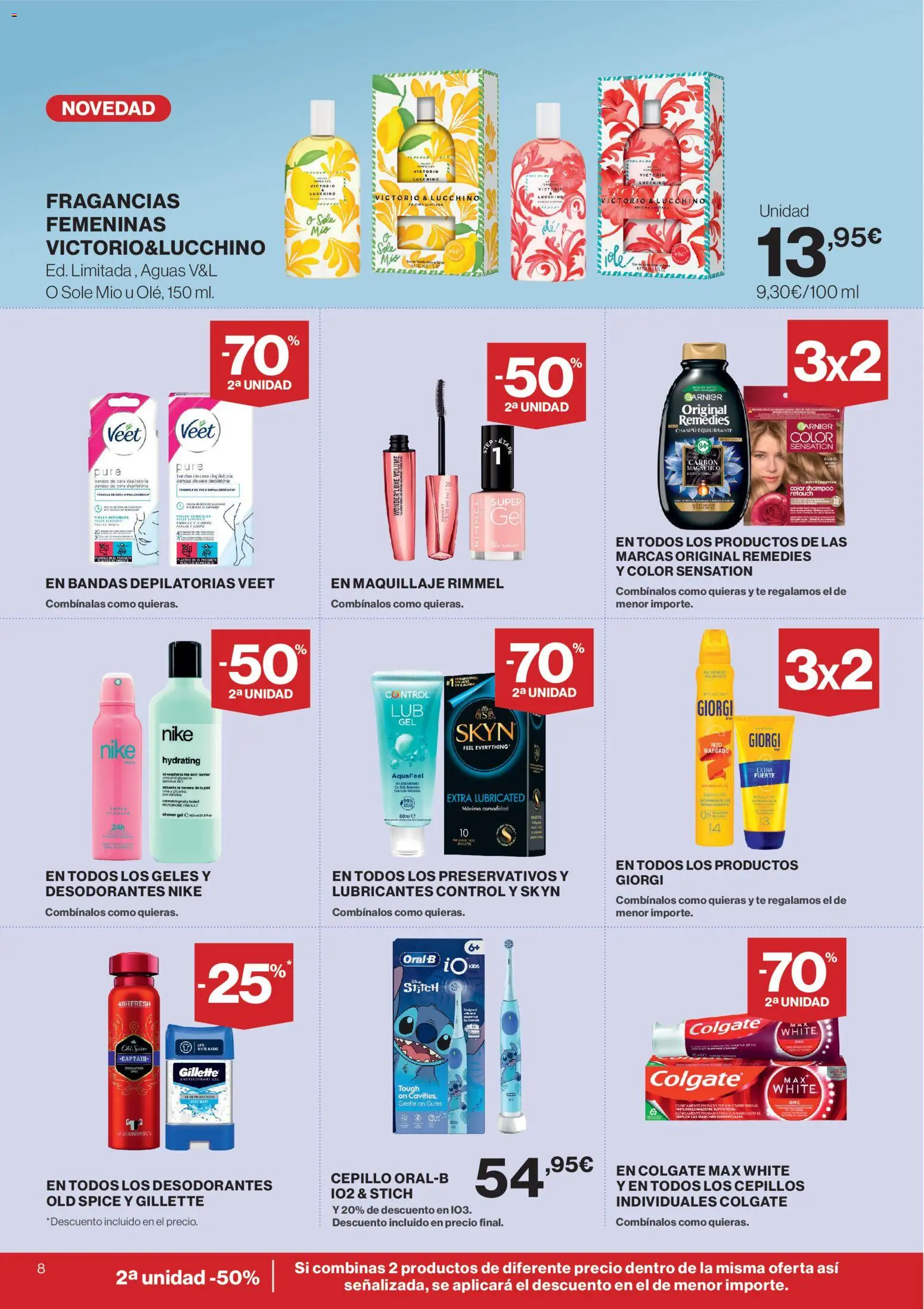 Hipercor catálogo │ válido desde el 23.04.2026 | Página: 8 | Productos: Maquillaje, Cepillo, Té