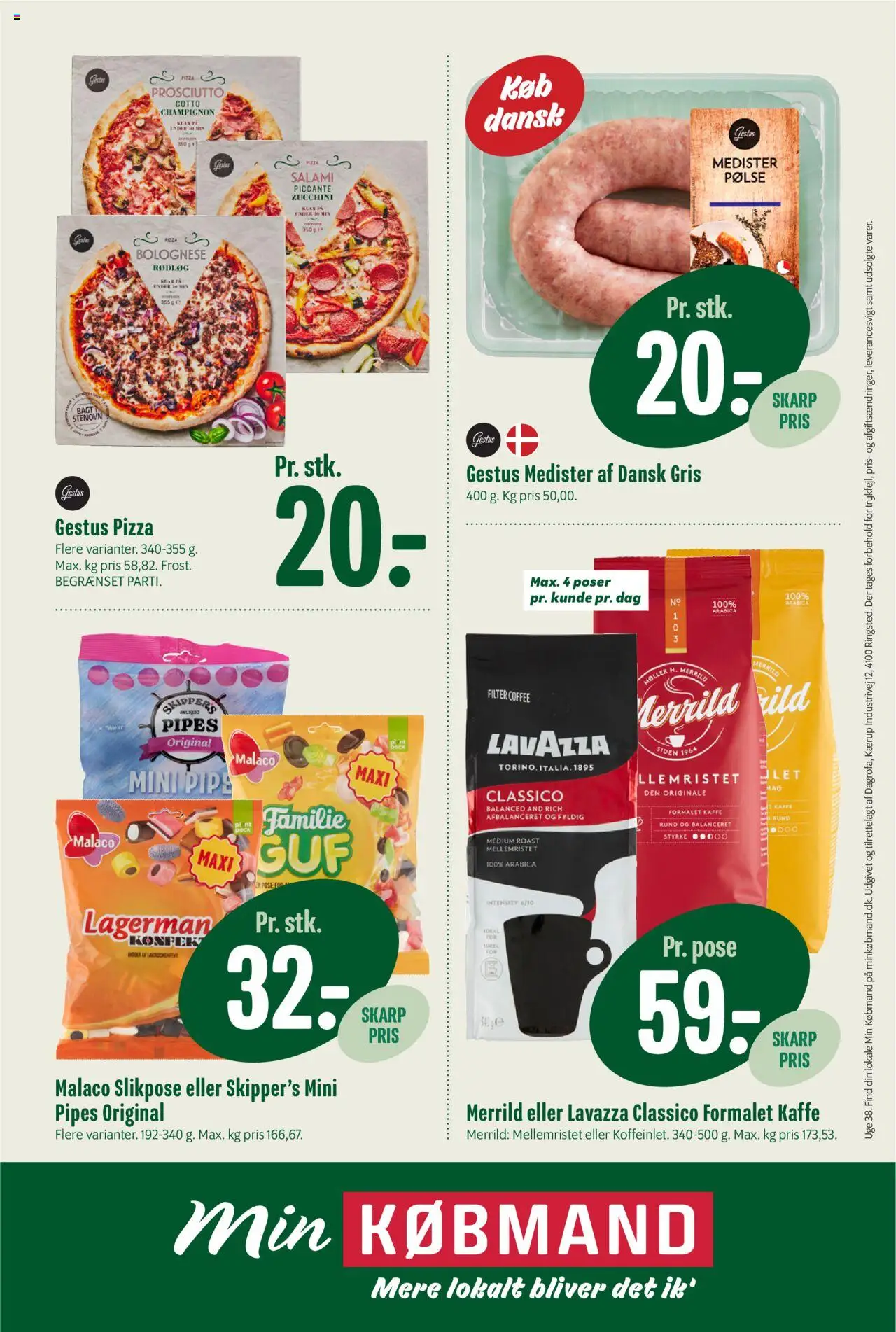 Min Købmand tilbudsavis – gyldig fra 12.09.2025 | Side: 12 | Produkter: Champignon, Salami, Pizza, Rødløg