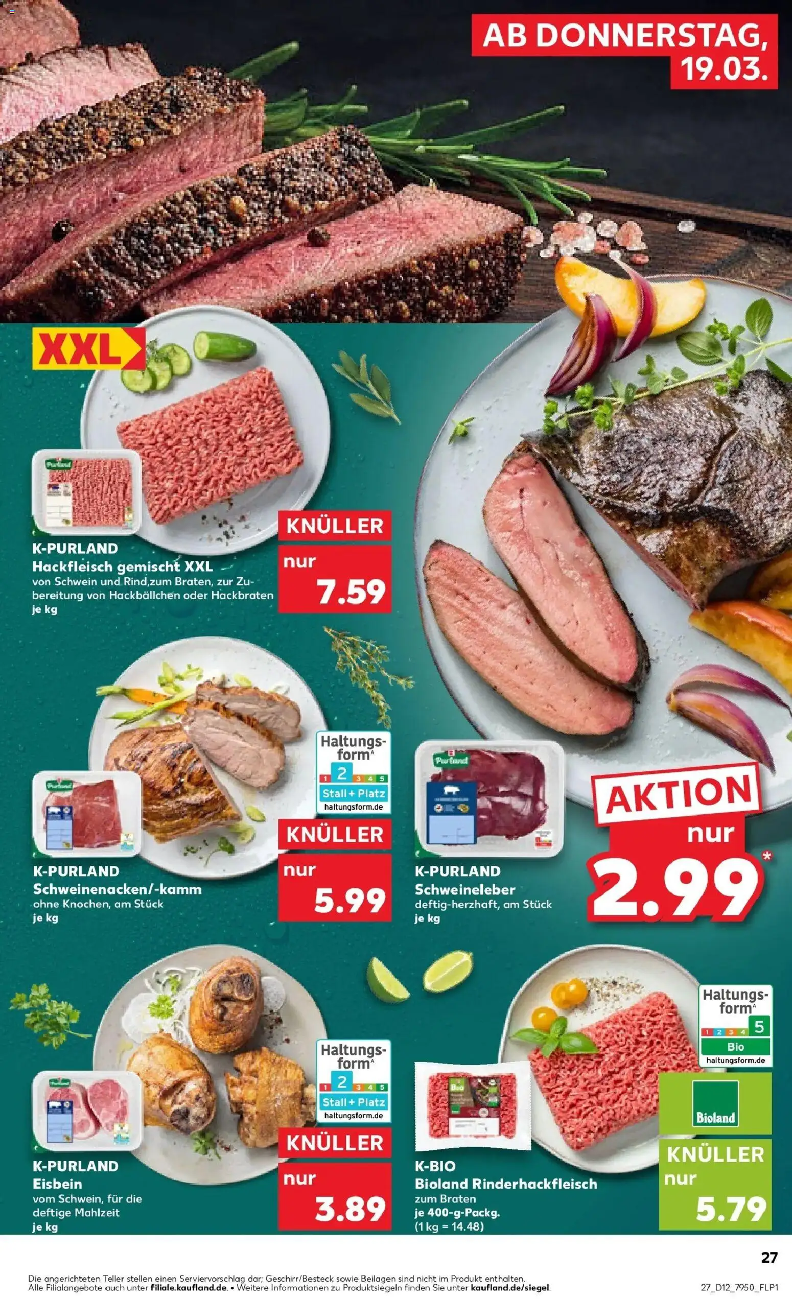 Kaufland Prospekt Garbsen	 – gültig ab 19.03.2026 | Seite: 27 | Produkte: Hackfleisch