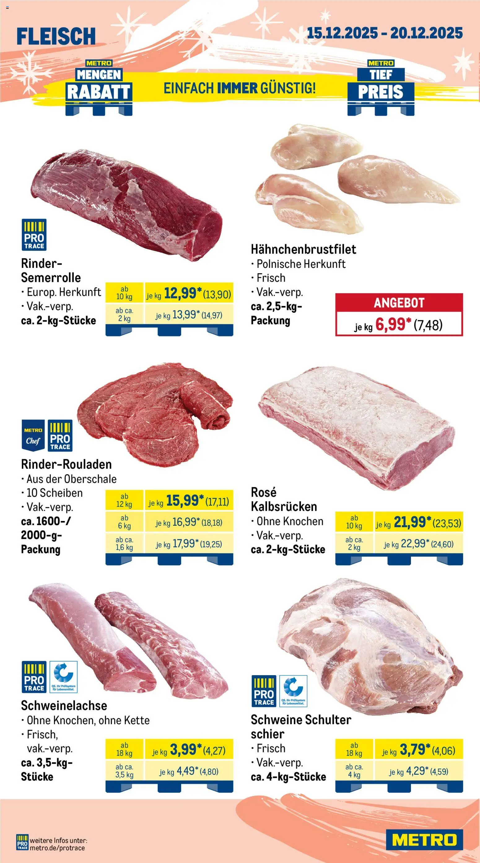 Metro Prospekt 	 – gültig ab 15.12.2025 | Seite: 4 | Produkte: Schweinenacken, Schweinefilet, Fleisch