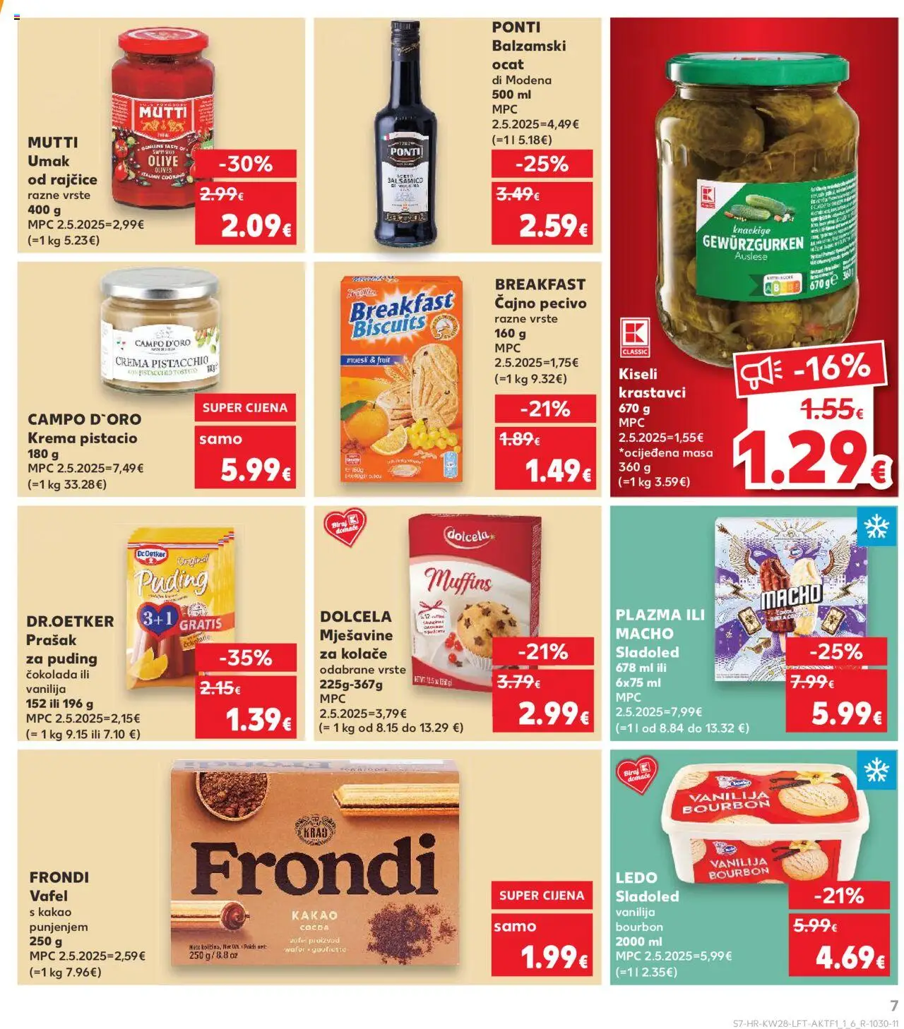 Kaufland katalog | vrijedi od 09.07.2025 | Stranica: 7 | Proizvodi: Umak, Kakao, Balsamico, Kiseli krastavci