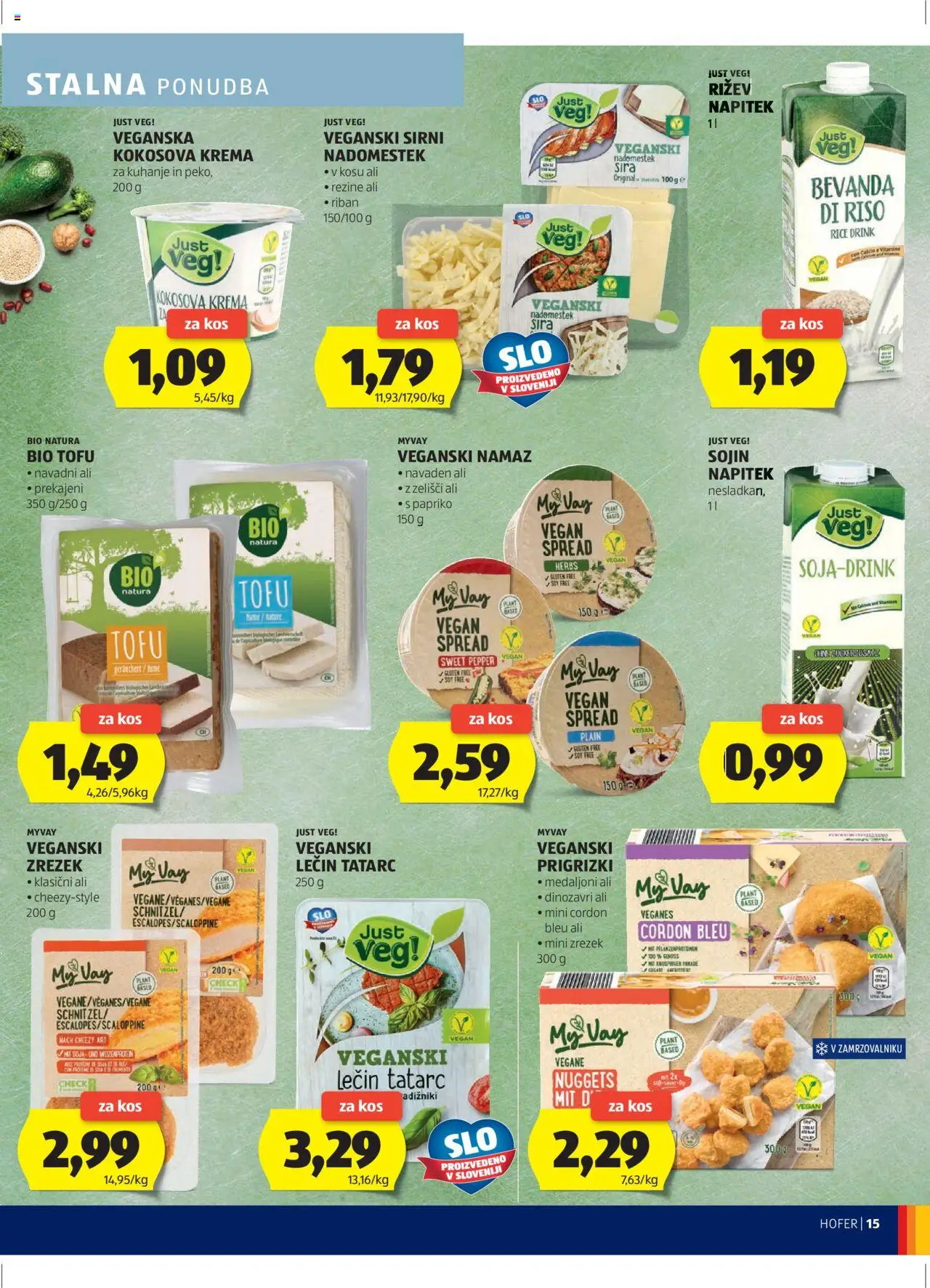 Hofer SI katalog | vrijedi od 21.08.2025 | Stranica: 15 | Proizvodi: Krema, Tofu, Namaz