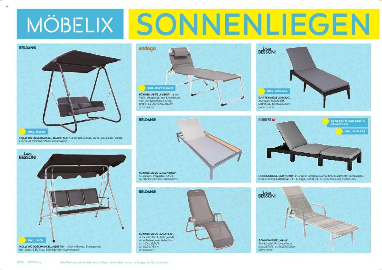 Möbelix Gartenmöbelprospekt gültig ab 10.03.2025 | Seite: 28 | Produkte: Kissen