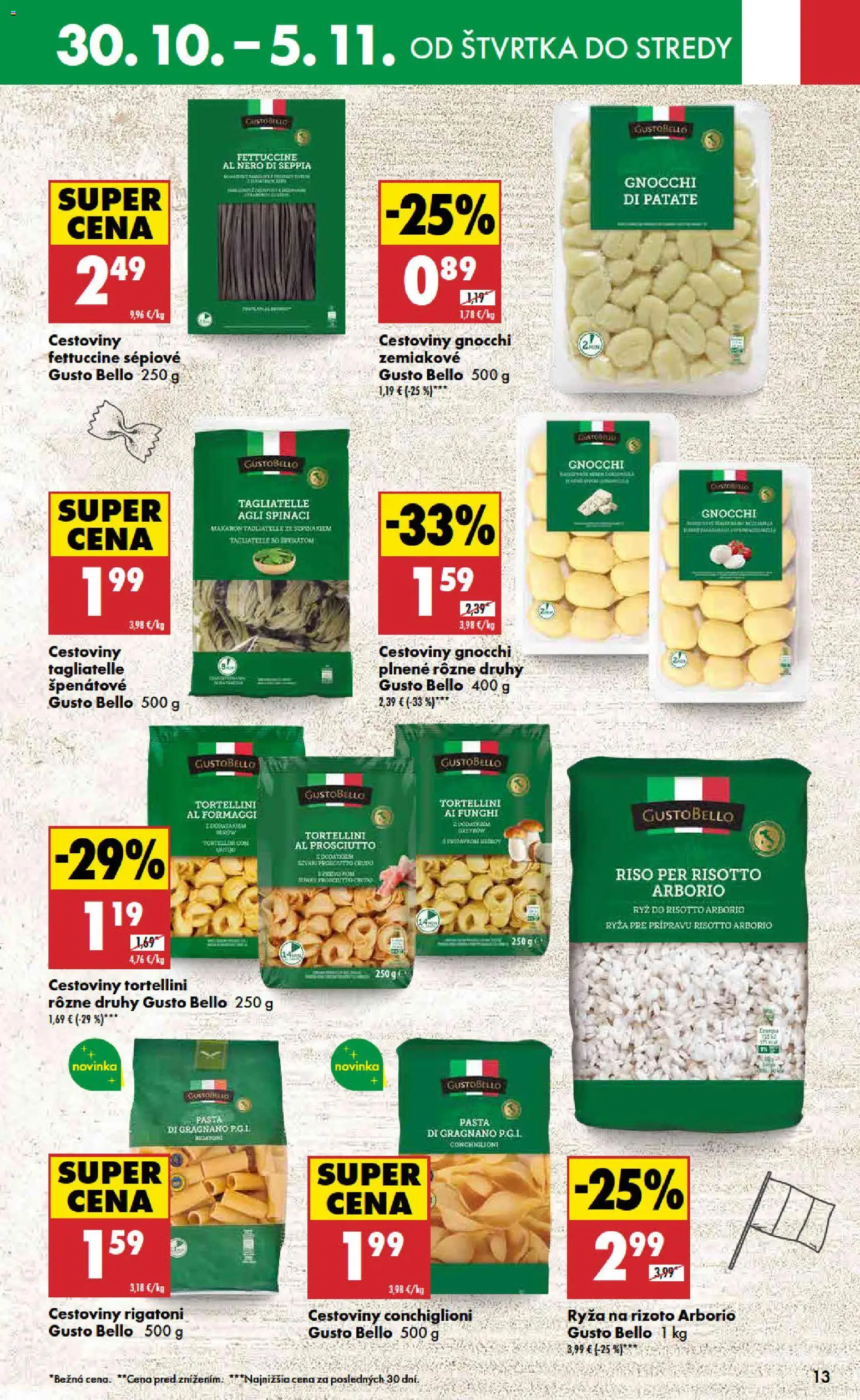 Nové Biedronka akcie – leták je platný od 30.10.2025 | Strana: 13 | Produkty: Ryža, Cestoviny