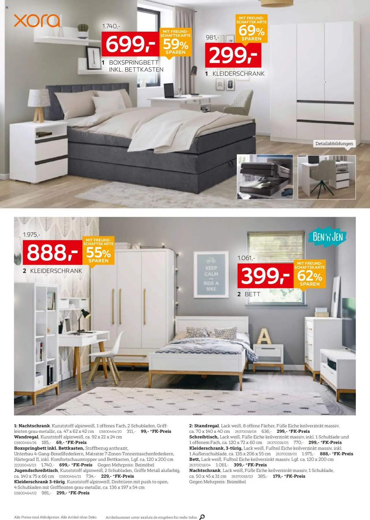 XXXL Lutz Schlafen Spezial – gültig ab 12.10.2025 | Seite: 22 | Produkte: Bett, Matratze, Kleiderschrank, Boxspringbett