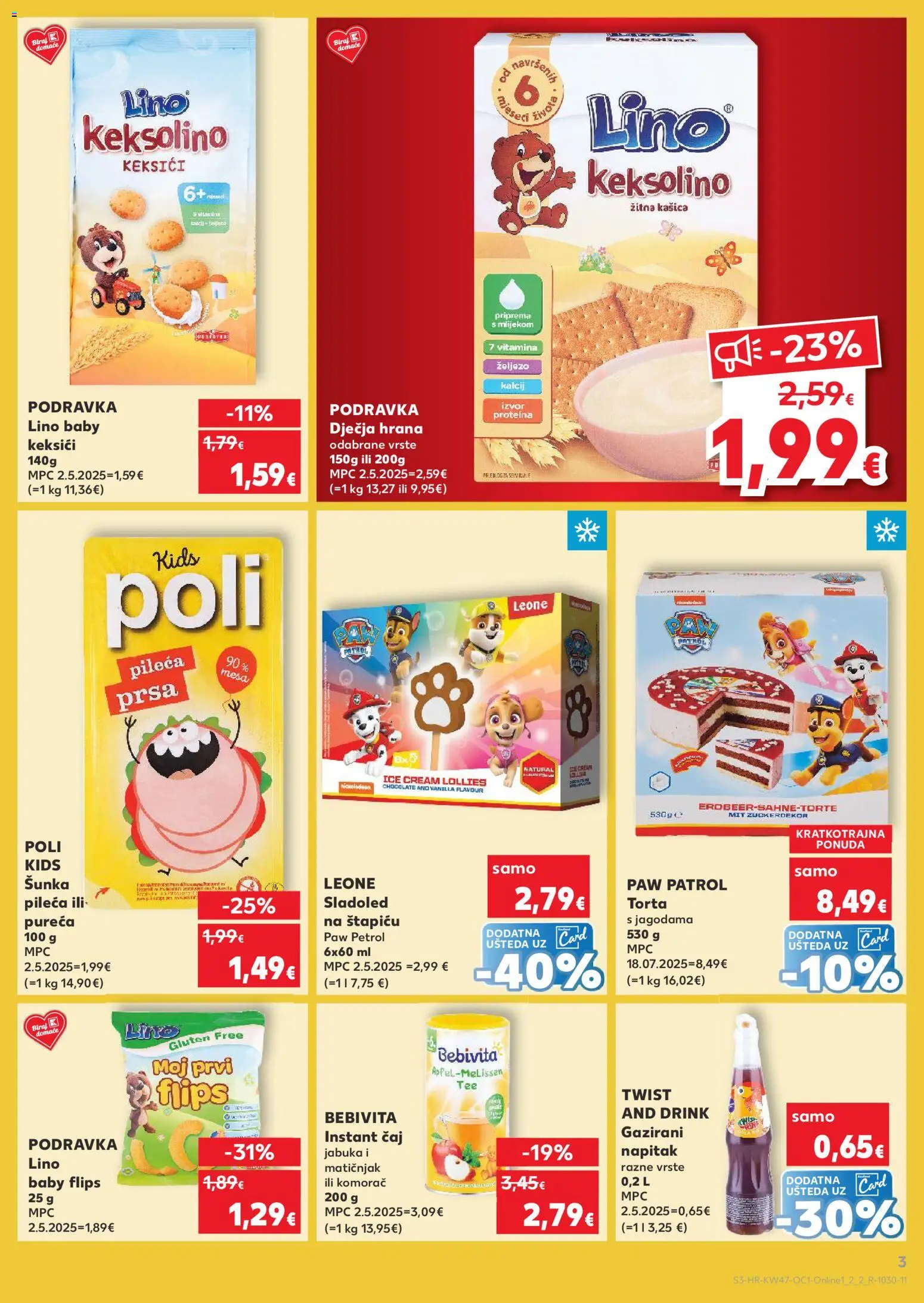 Kaufland HR akciós ujság - amely érvényes a következő dátumtól: 19.11.2025 | Oldal: 3 | Termékek: Torta