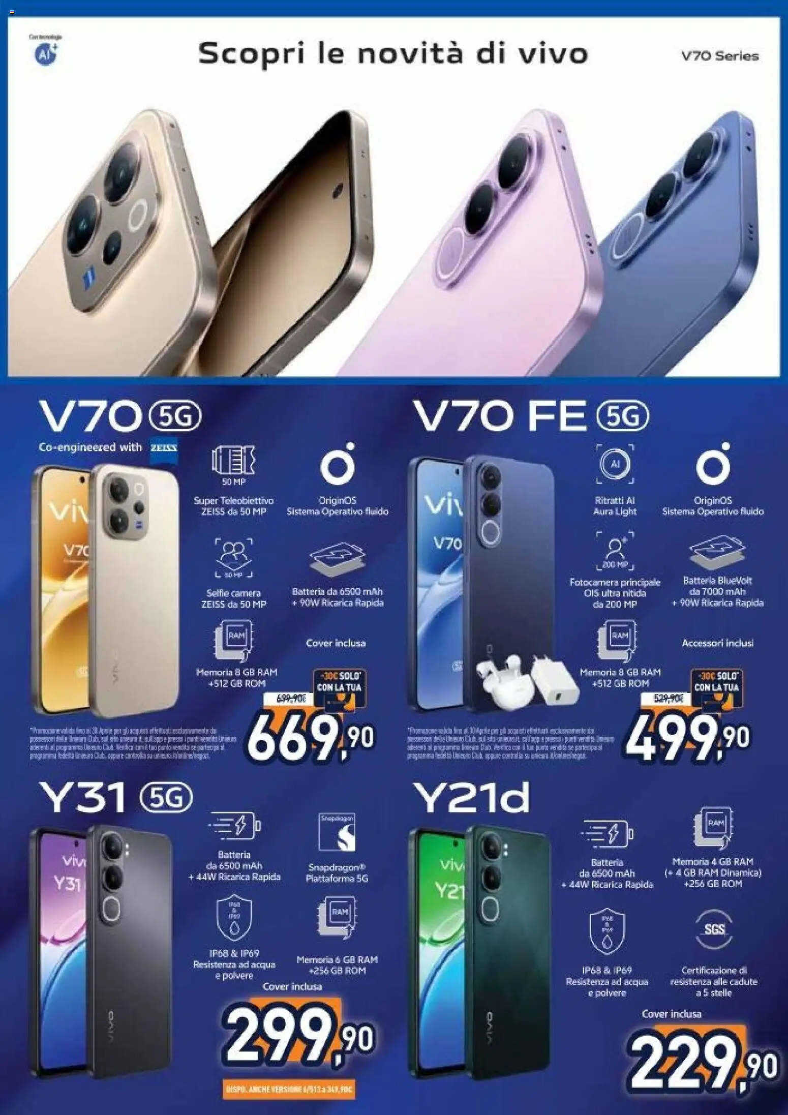 Volantino Unieuro del 03.04.2026 | Pagina: 28 | Prodotti: Acqua, Fotocamera, Batteria