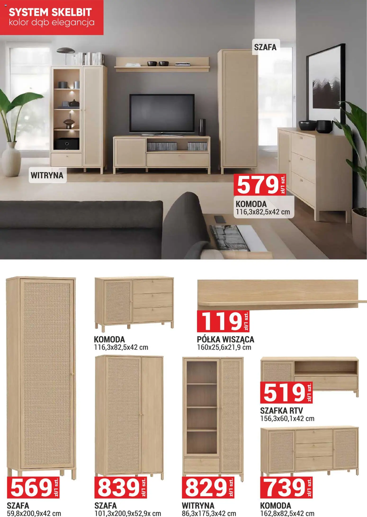 Merkury Market Gazetka - Meble, Wypoczynki, Materace od 01.11.2025 | Strona: 16 | Produkty: Szafa, Komoda, Półka, Witryna