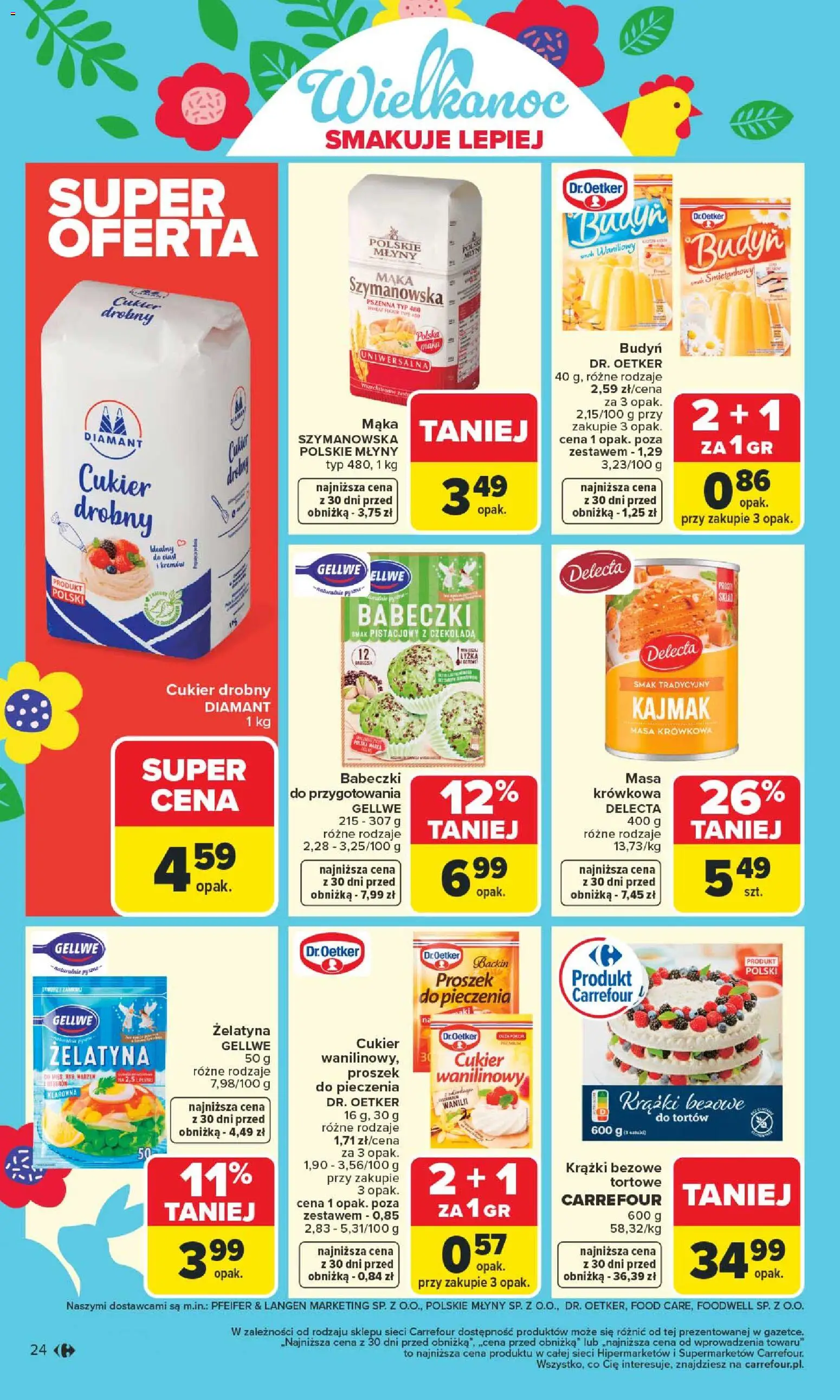 Carrefour gazetka od 09.03.2026 | Strona: 26 | Produkty: Żelatyna, Kajmak, Czekolada, Cukier