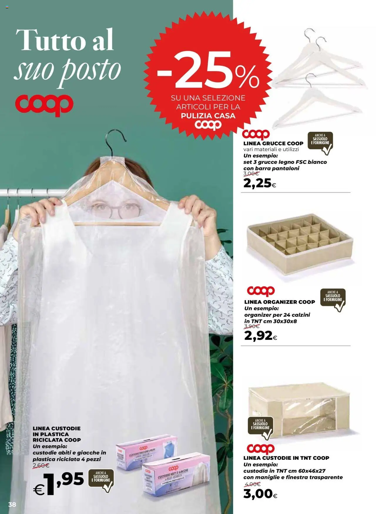 Volantino Ipercoop del 08.10.2025 | Pagina: 38 | Prodotti: Abiti, Pantaloni, Calzini, Grucce