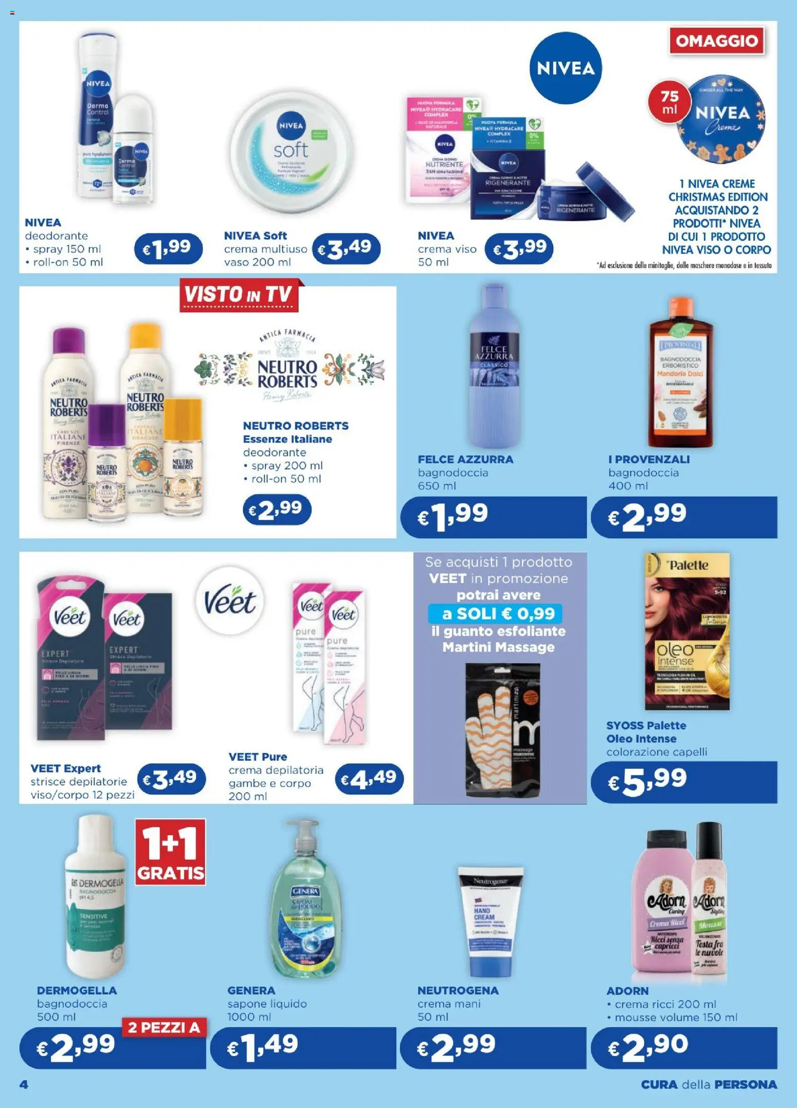 Volantino Acqua e Sapone del 17.12.2025 | Pagina: 4 | Prodotti: Crema, Sapone, TV, Vaso