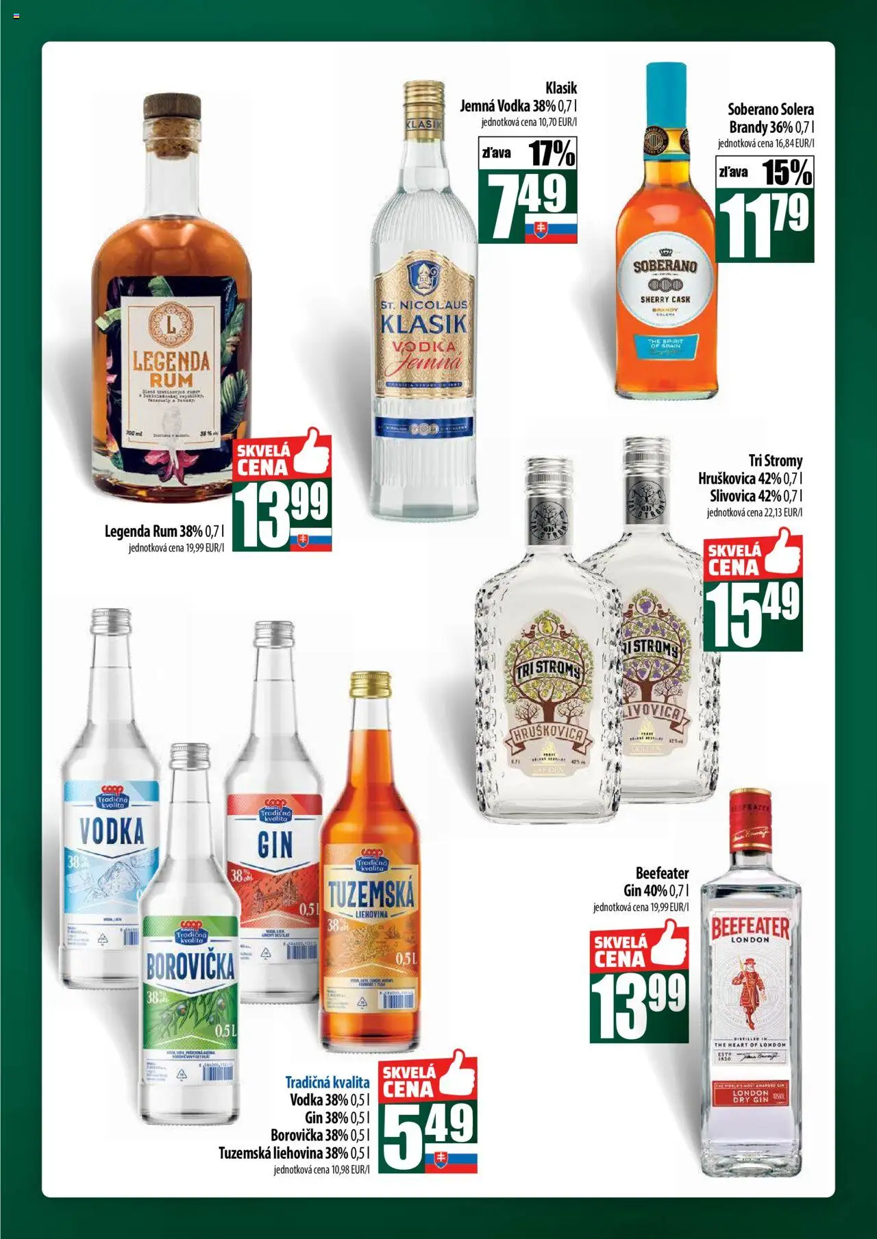 Nové COOP Jednota akcie – leták je platný od 02.10.2025 | Strana: 51 | Produkty: Beefeater, Borovička, Gin, Rum