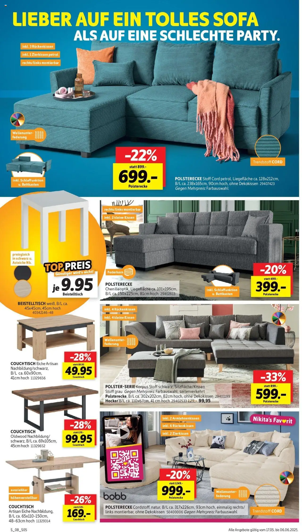 Sconto Prospekt - gültig ab dem 17.05.2025 | Seite: 2 | Produkte: Top, Kissen, Sofa, Couchtisch