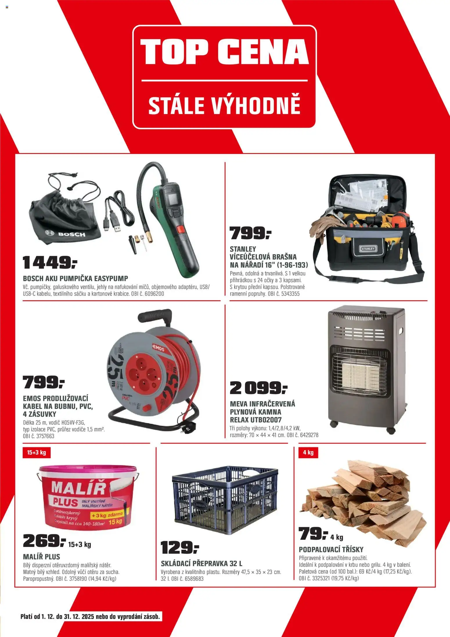 OBI leták - Králův Dvůr, Plzeň,Trmice  od 01.12.2025 | Strana: 21 | Produkty: Kabel, Přepravka, Nářadí, Prodlužovací kabel