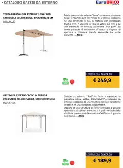Anteprima del volantino Eurobrico Gazebi da esterno catalogo valido a partire dal 23.07.2025 | Pagina: 20 | Prodotti: Tenda, Gazebo