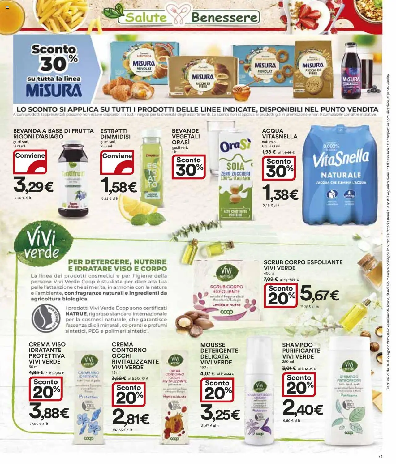 Volantino Ipercoop del 14.08.2025 | Pagina: 23 | Prodotti: Shampoo, Detergente, Scrub, Data