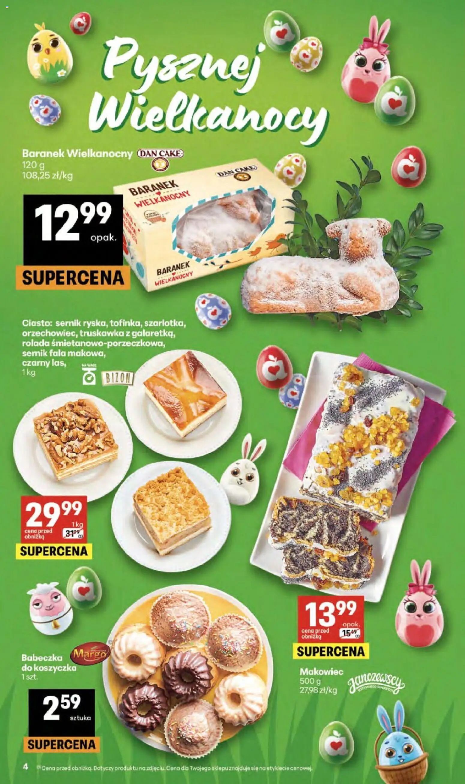 Delikatesy Centrum gazetka - Sklepy Własne od 02.04.2026 | Strona: 4 | Produkty: Rolada, Ciasto