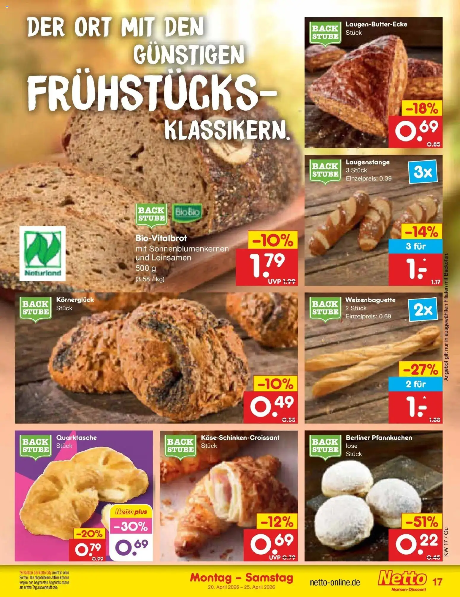 Netto Marken-Discount Prospekt Augustusburg	 – gültig ab 20.04.2026 | Seite: 19 | Produkte: Berliner, Pfannkuchen