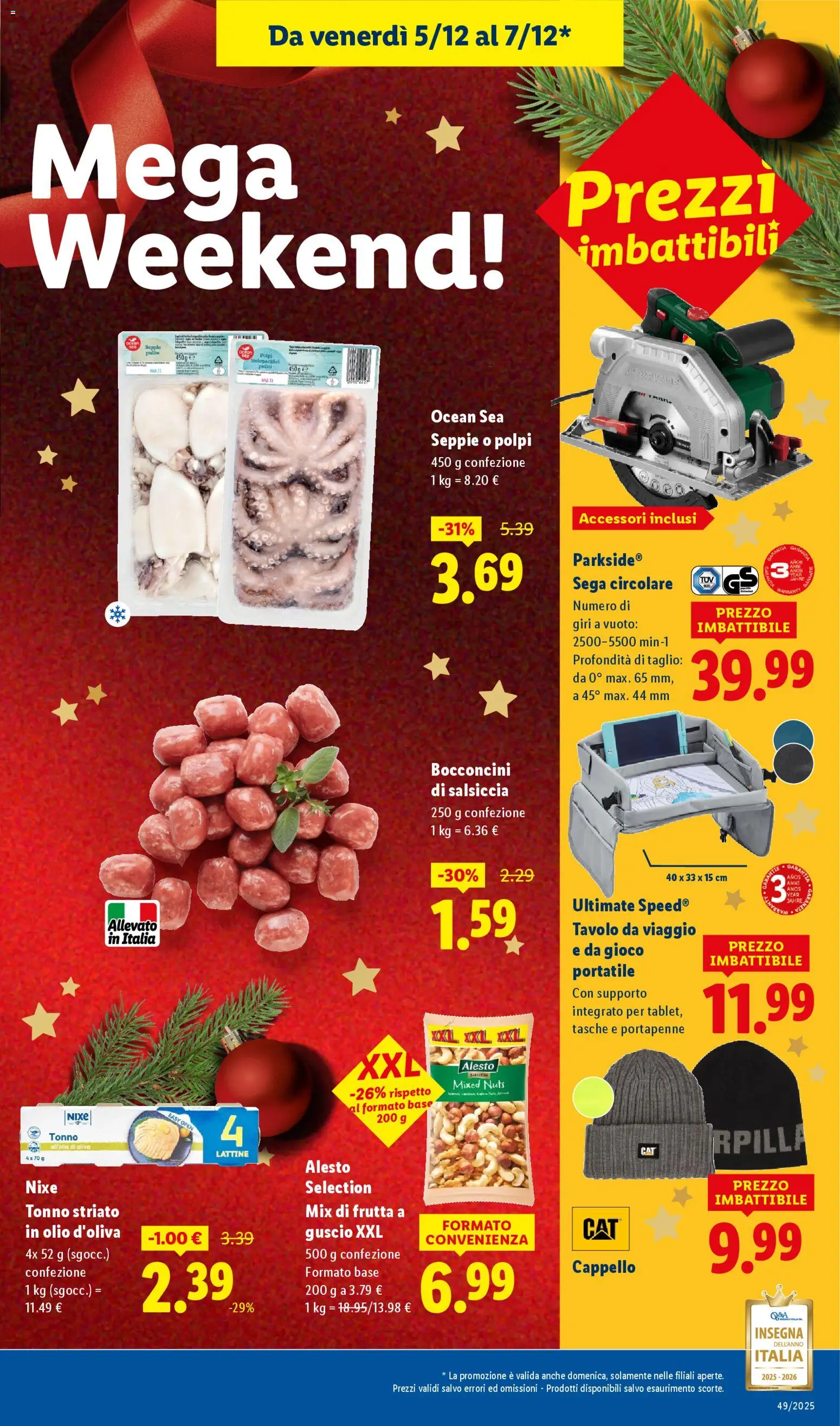 Volantino Lidl del 03.12.2025 | Pagina: 3 | Prodotti: Frutta, Olio, Olive, Tavolo