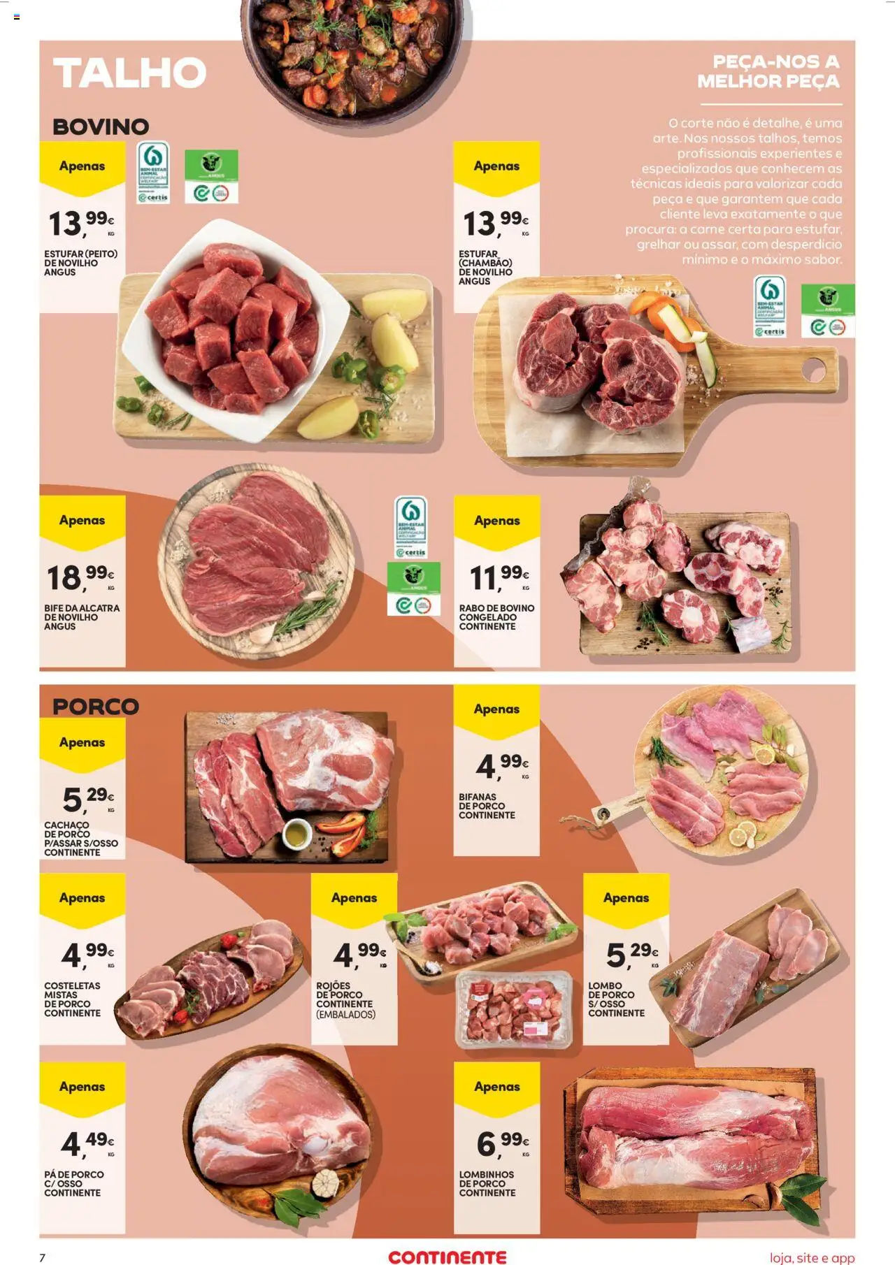 Continente Semanal Continente Bom Dia │ válido de 30.09.2025 | Página: 7 | Produtos: Lombo, Carne, Pá