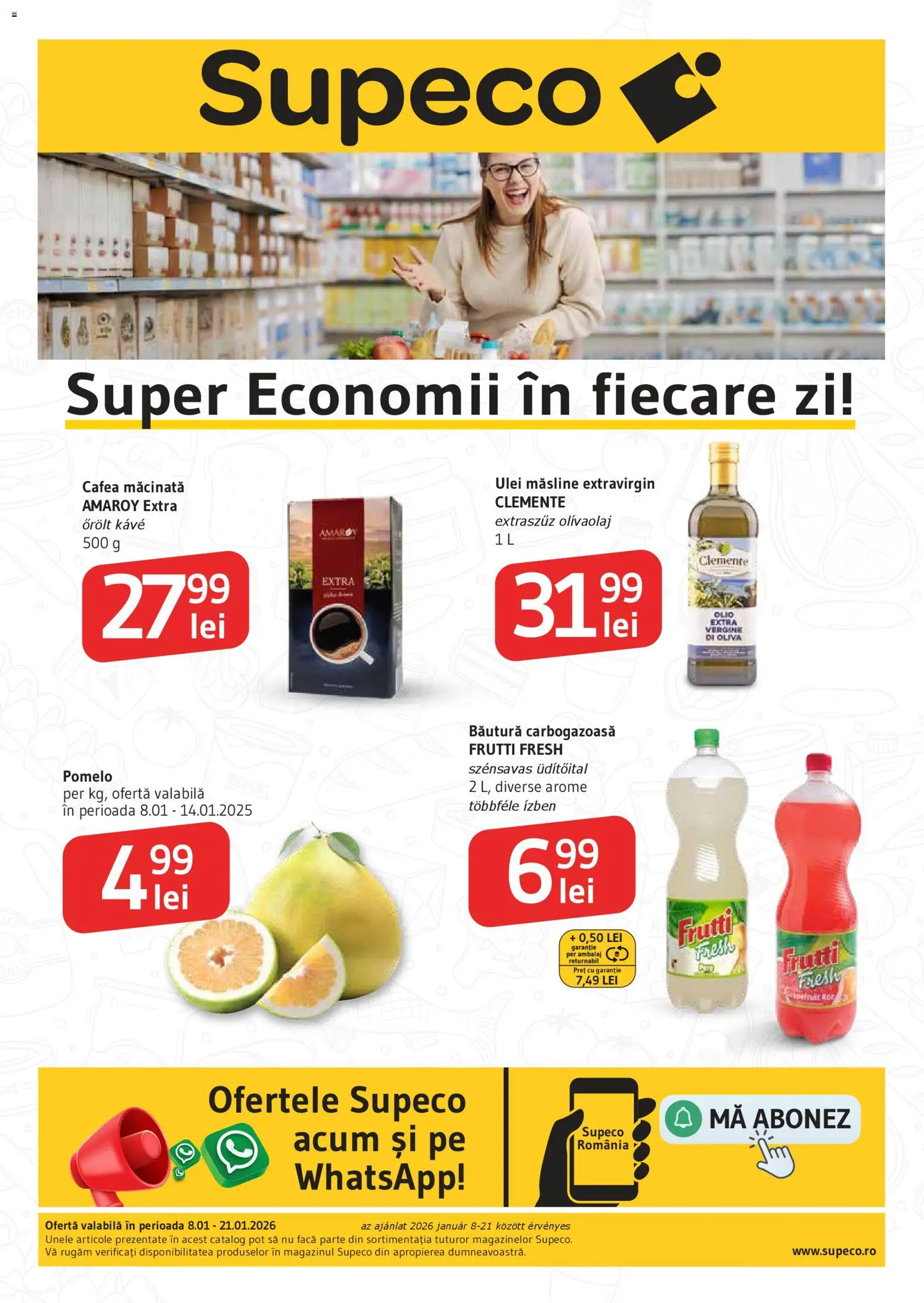 Noul catalog Supeco – valabil de la 08.01.2026 | Pagină: 1 | Produse: Măsline, Ulei, Cafea