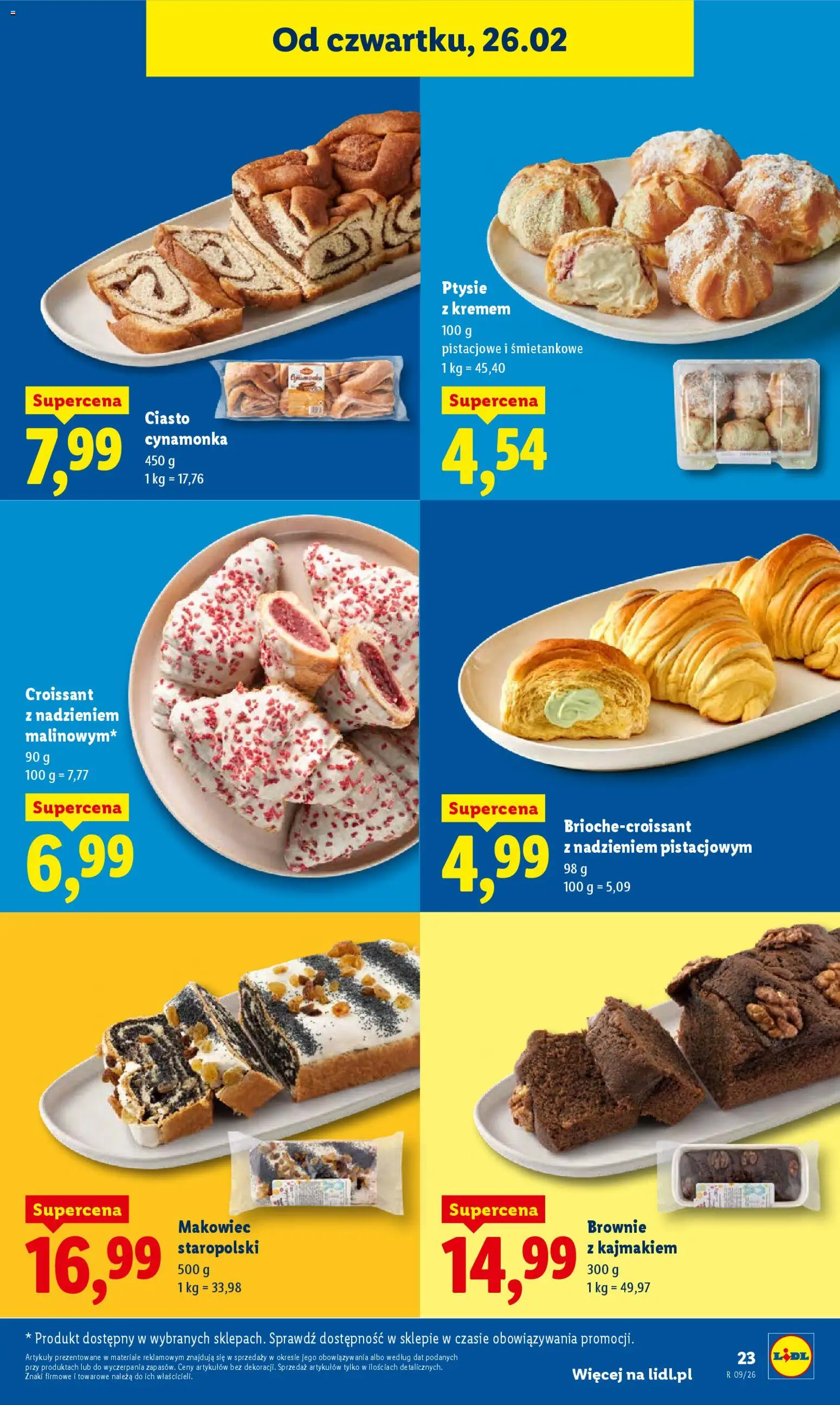 Lidl Gazetka od 26.02.2026 | Strona: 23 | Produkty: Ciasto, Brownie