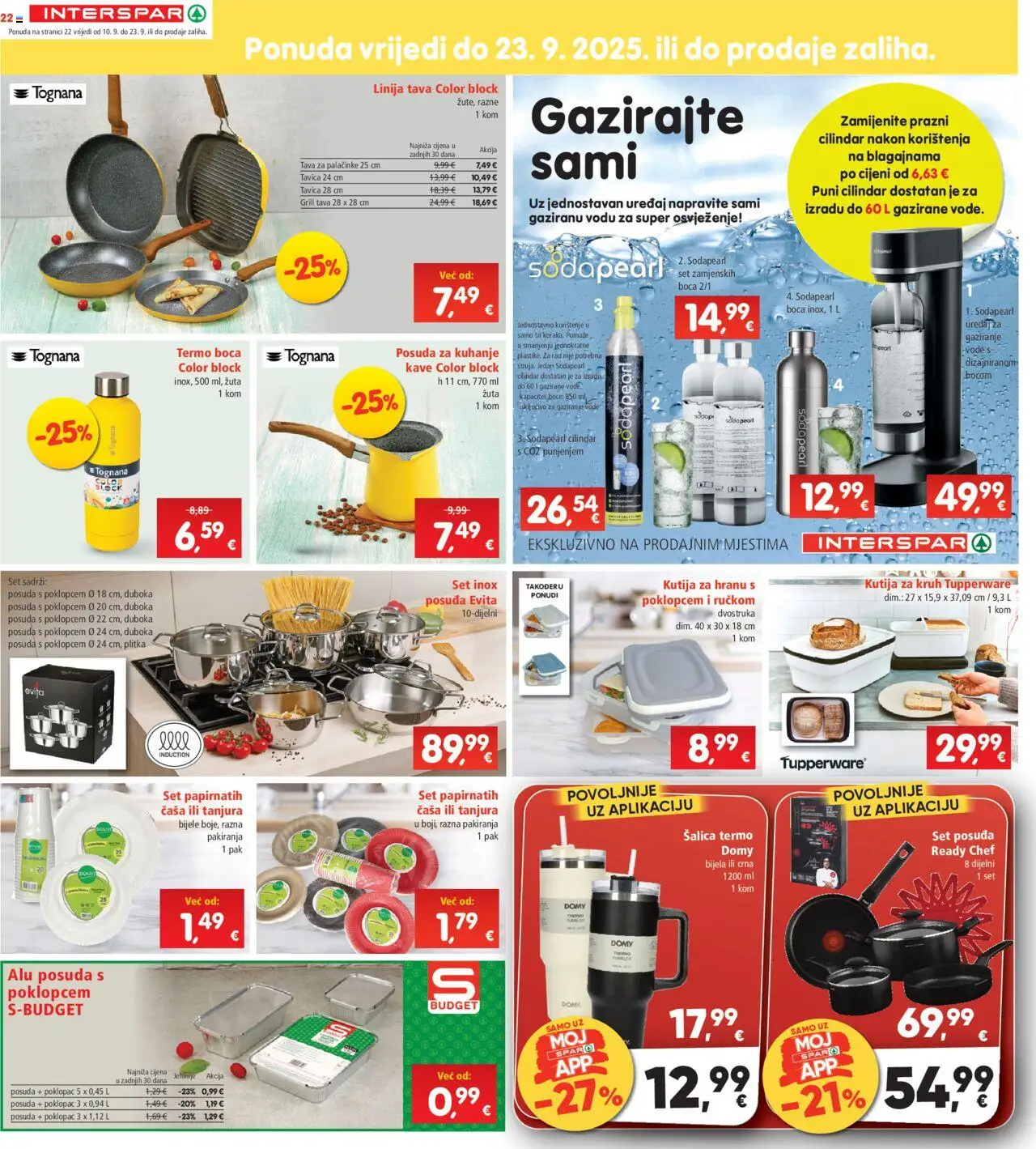 Interspar katalog | vrijedi od 10.09.2025 | Stranica: 22 | Proizvodi: Tognana, Kutija, Kruh, Tava
