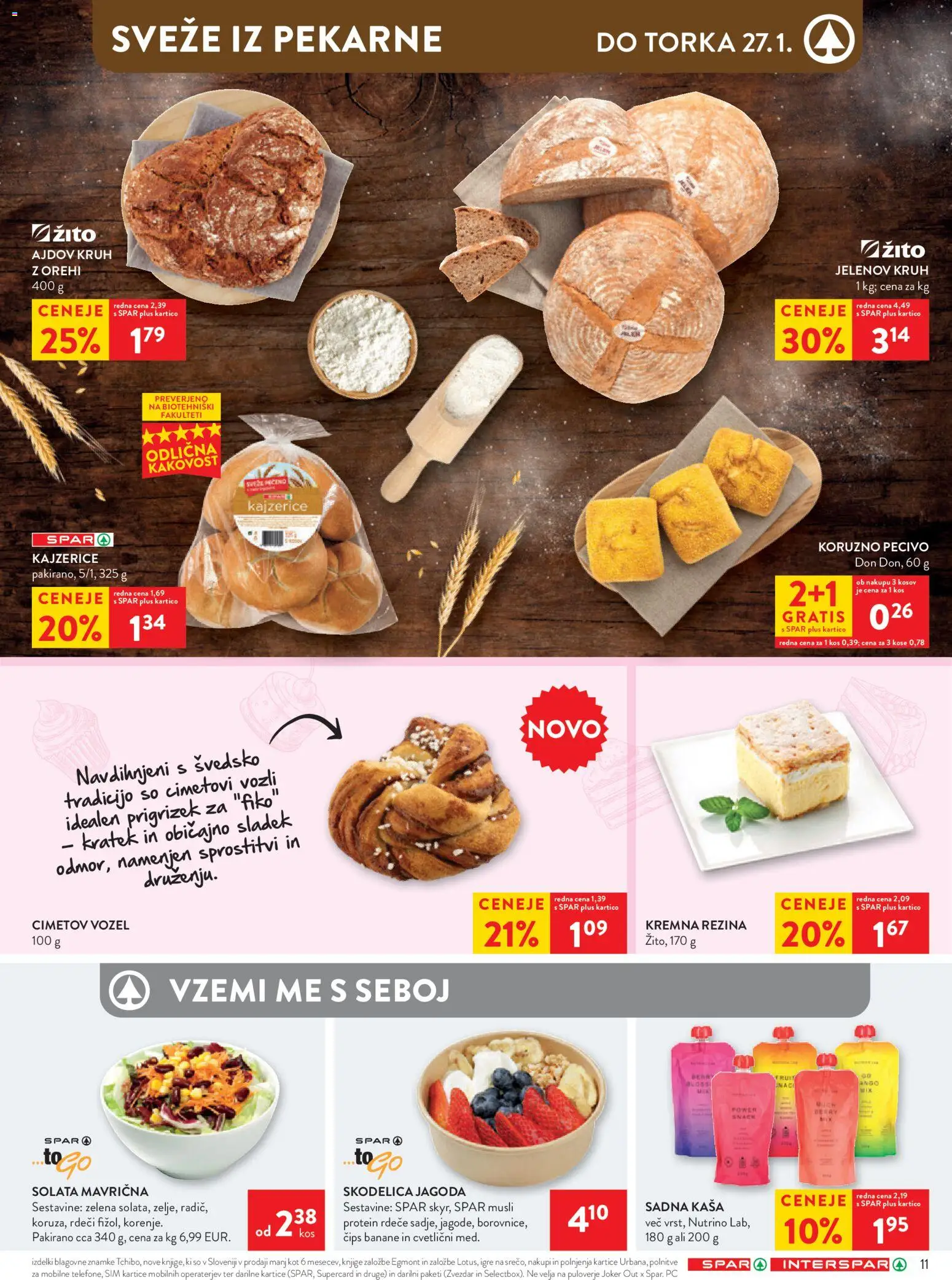 Novi Spar katalog ponudbe – veljaven od 21.01.2026 | Stran: 12 | Izdelki: Skodelica, Cips, Solata, Zelena