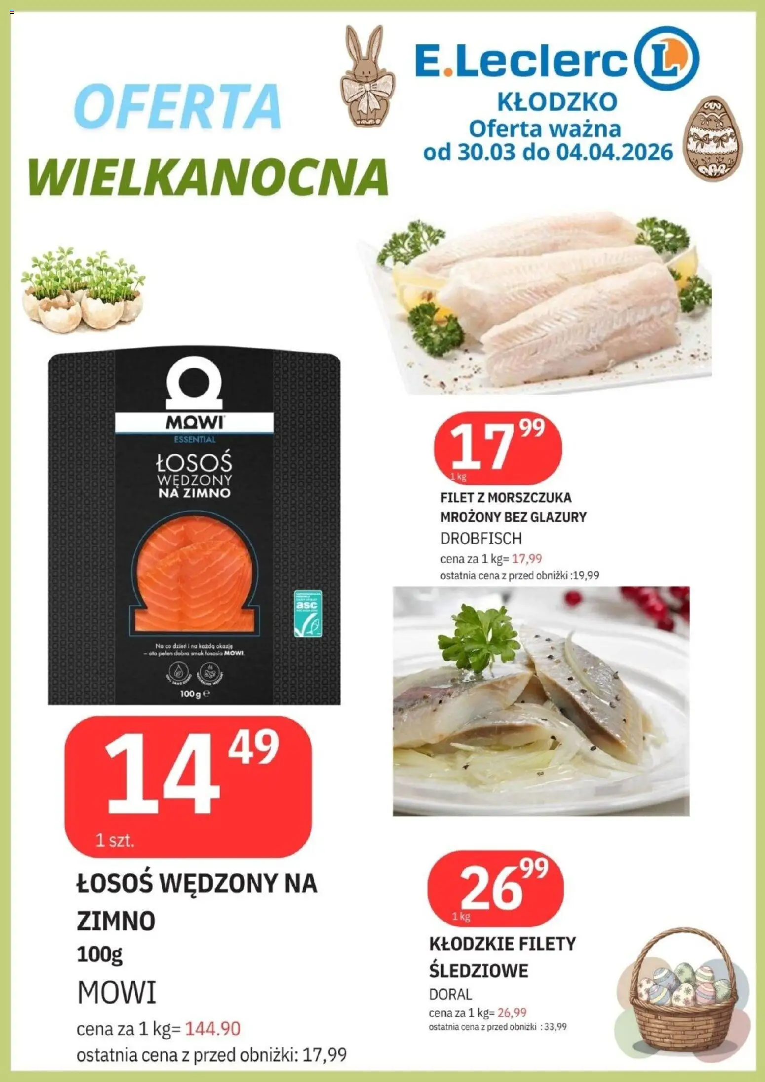 E.Leclerc gazetka - Kłodzko I od 30.03.2026 | Strona: 7 | Produkty: Łosoś wędzony, Łosoś