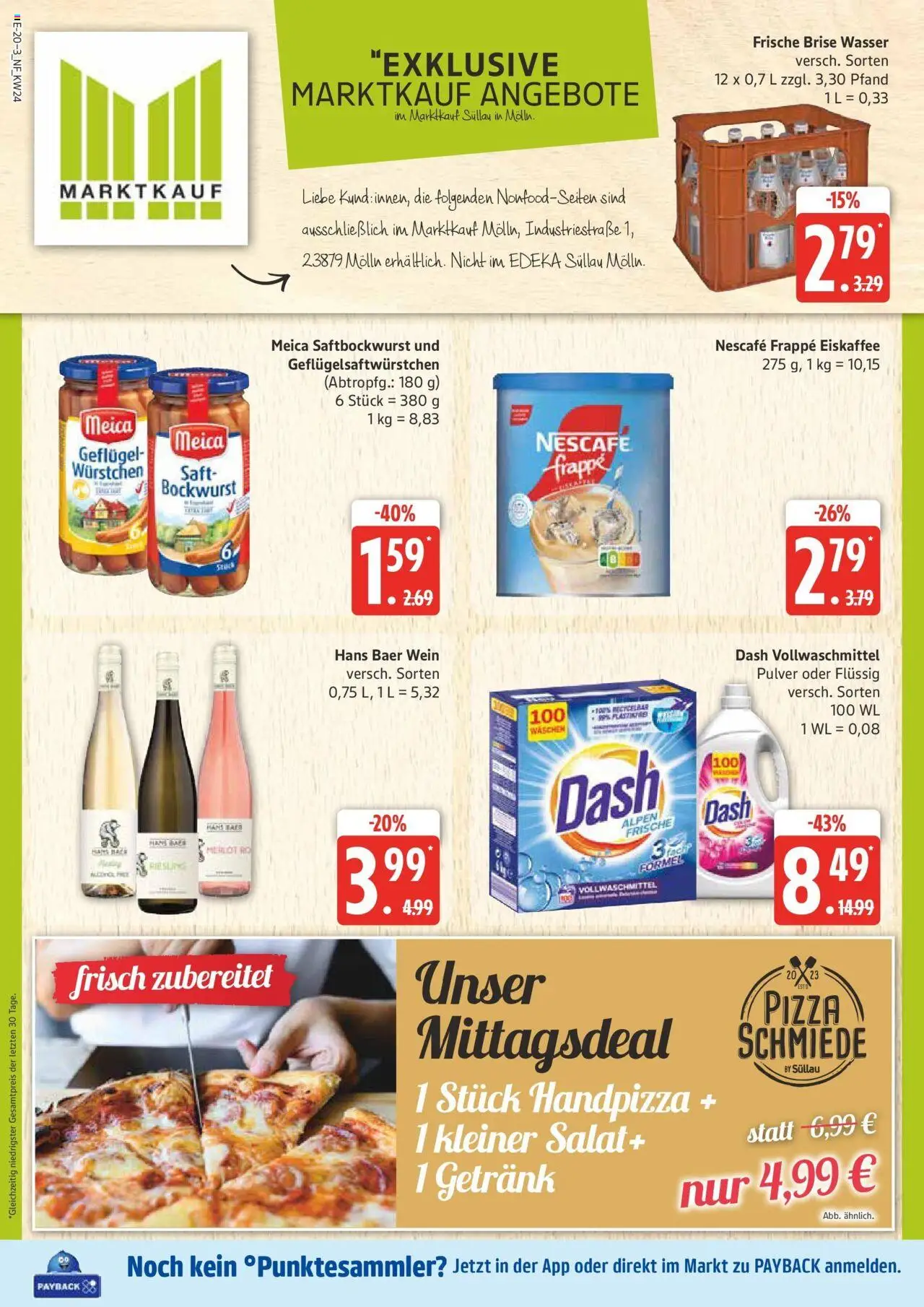 Edeka prospekt Ratzeburg	 - gültig ab dem 08.06.2025 | Seite: 20 | Produkte: Bockwurst, Merlot, Pizza, Saft