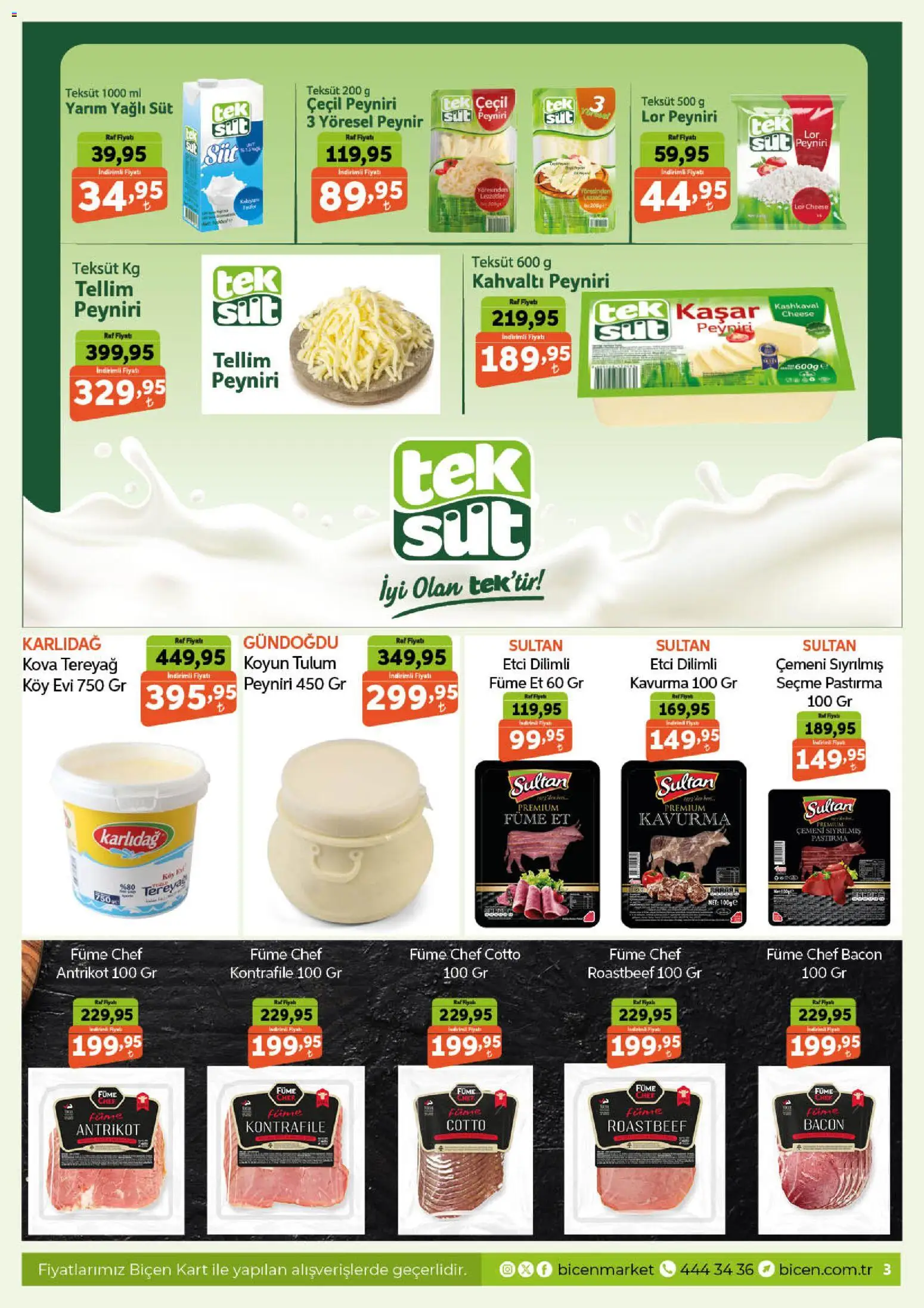 Biçen Market Katalog - 19.11.2025 tarihinden itibaren geçerlidir | Sayfa: 3 | Ürünler: Raf, Süt, Peynir, Tulum
