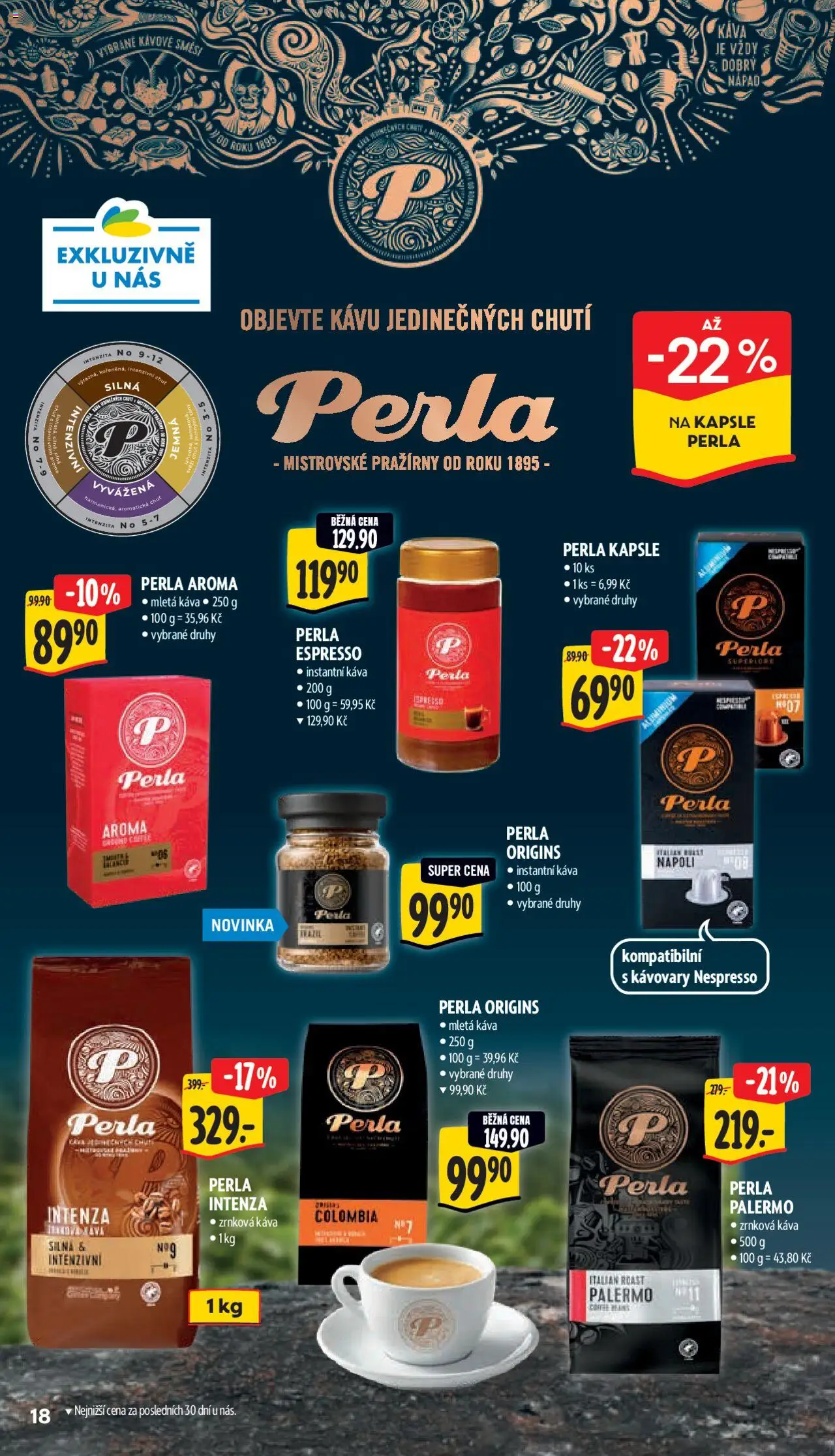Albert leták - Supermarket od 15.10.2025 | Strana: 27 | Produkty: Káva, Kapsle, Zrnková káva, Perla