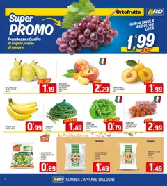 Volantino ARD Discount del 11.09.2025 | Pagina: 2 | Prodotti: Banane, Pomodoro, Mandorle, Susine