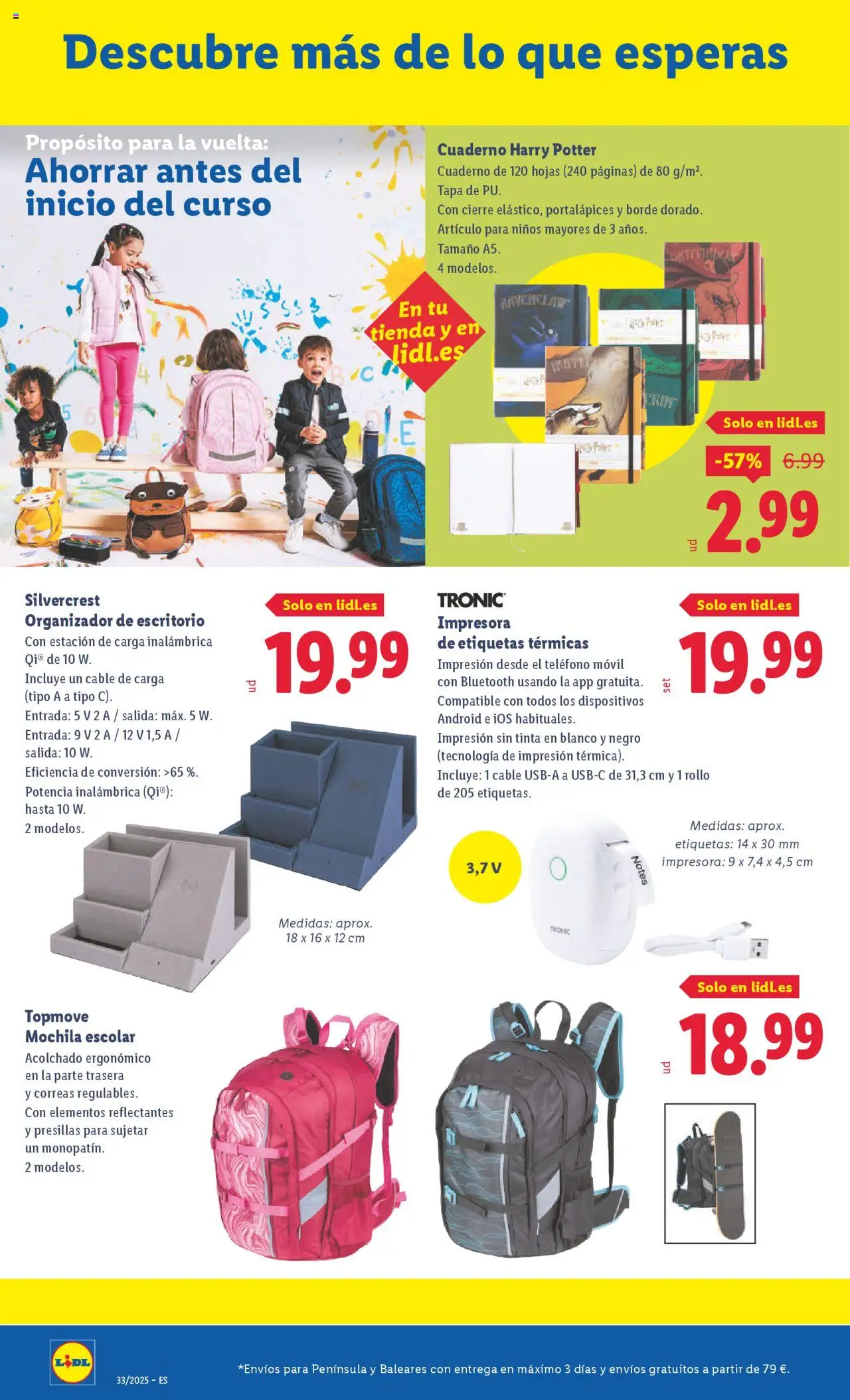 Lidl catálogo de bazar MAD │ válido desde el 11.08.2025 | Página: 24 | Productos: Mochila, Teléfono, Impresora, Cable