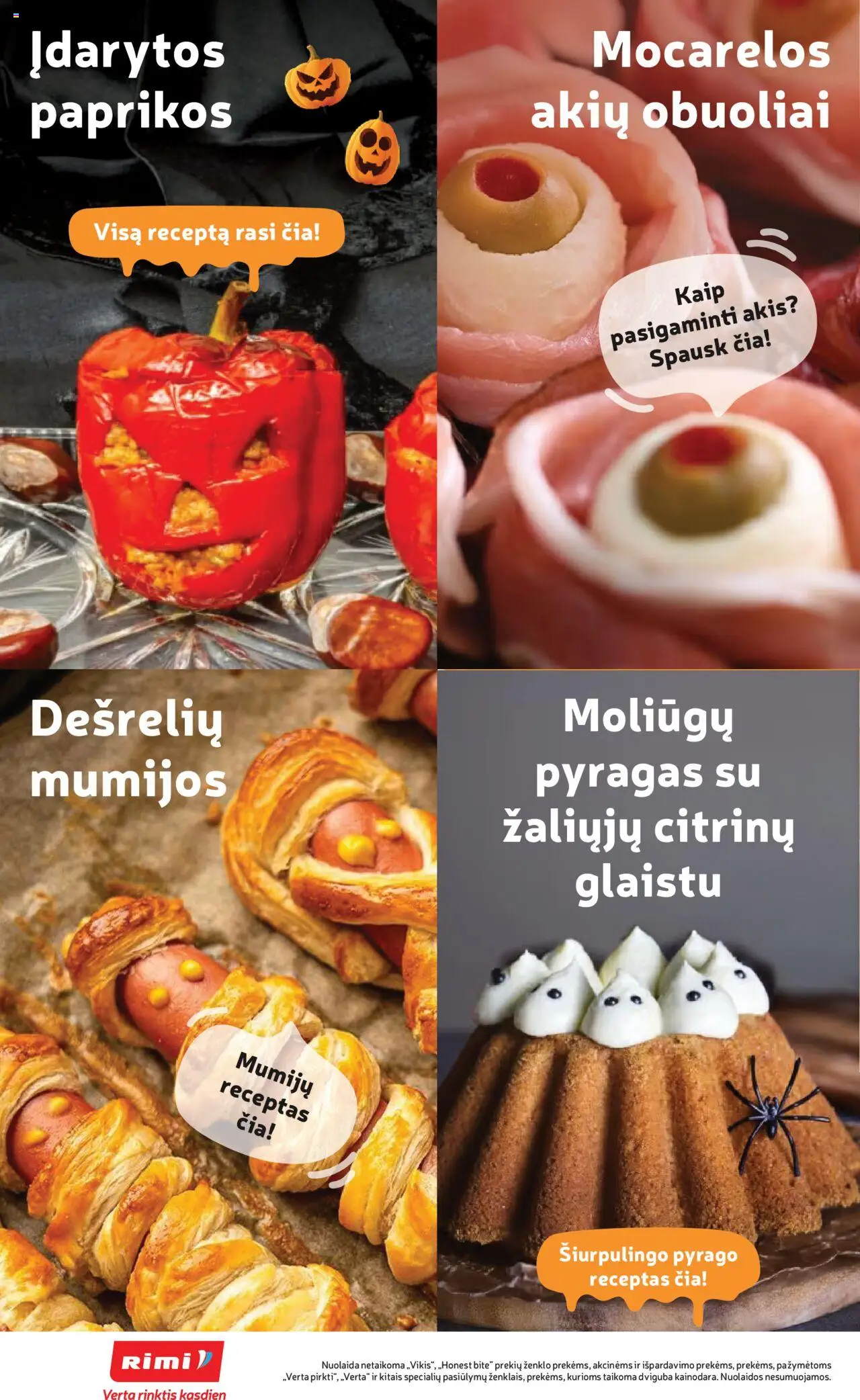 Rimi akcijos nuo 21.10.2025 | Puslapis: 2 | Prekių: Pyragas, Obuoliai