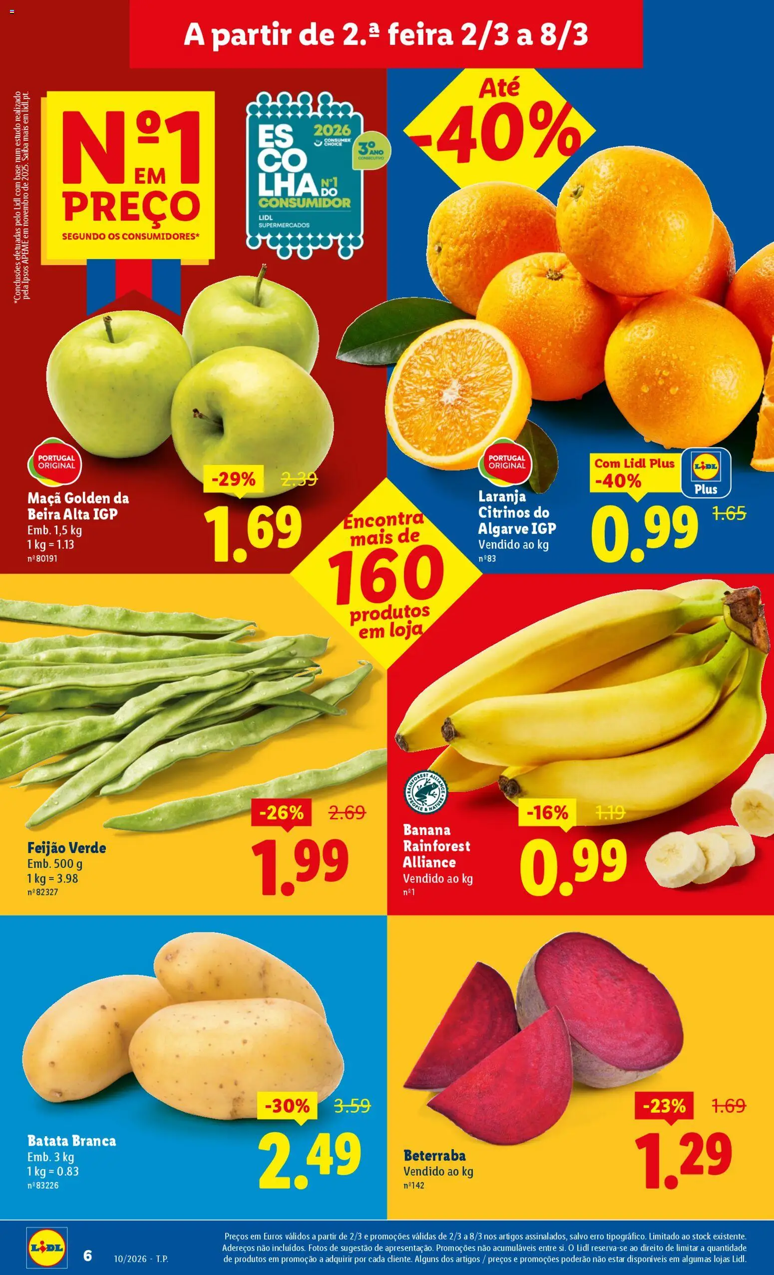 Lidl folheto │ válido de 02.03.2026 | Página: 6 | Produtos: Batata, Banana, Base, Maça