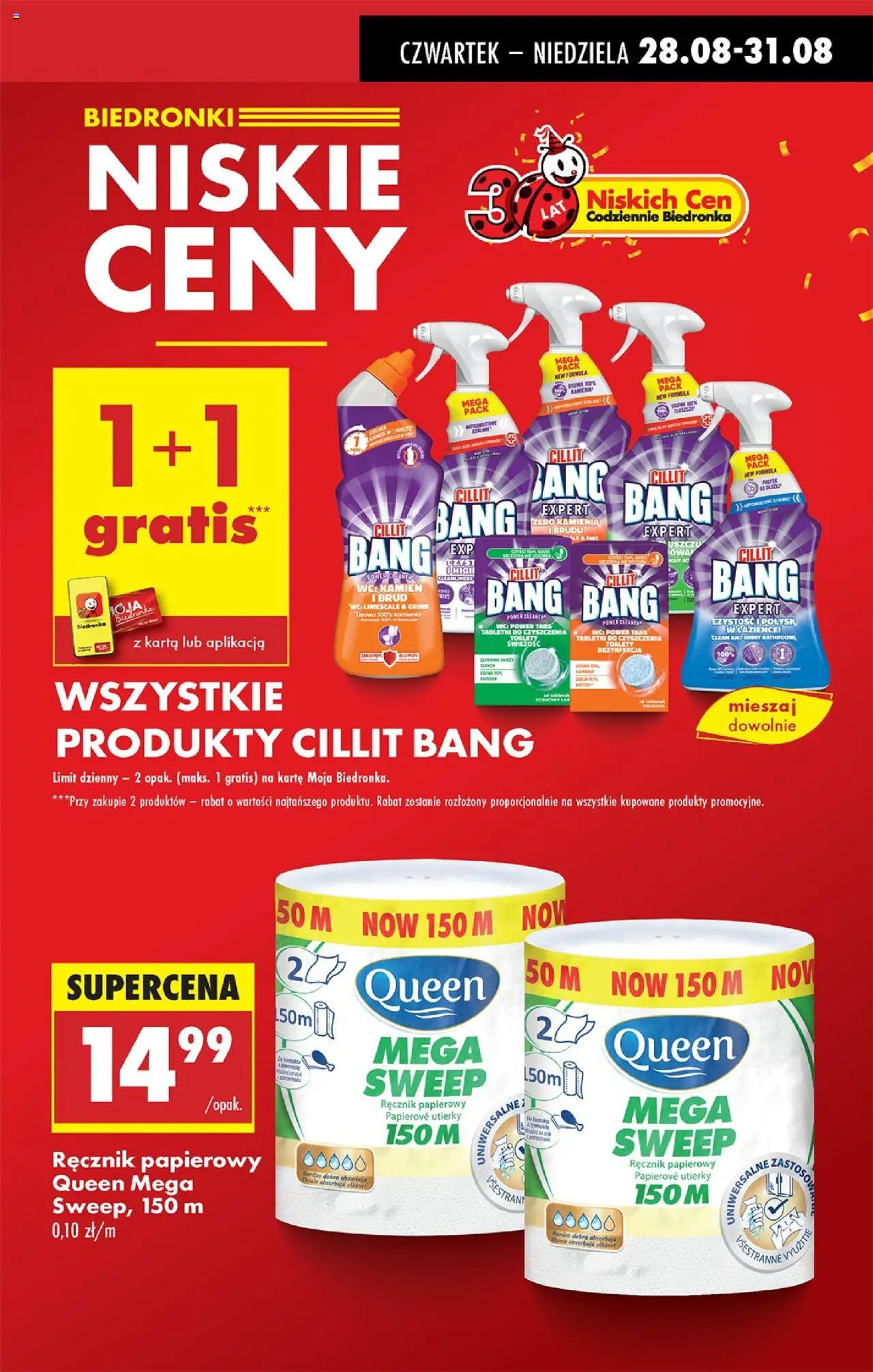 Biedronka gazetka - Oferta w tym tygodniu od 28.08.2025 | Strona: 19 | Produkty: Karta, Cleaner, Ręcznik papierowy