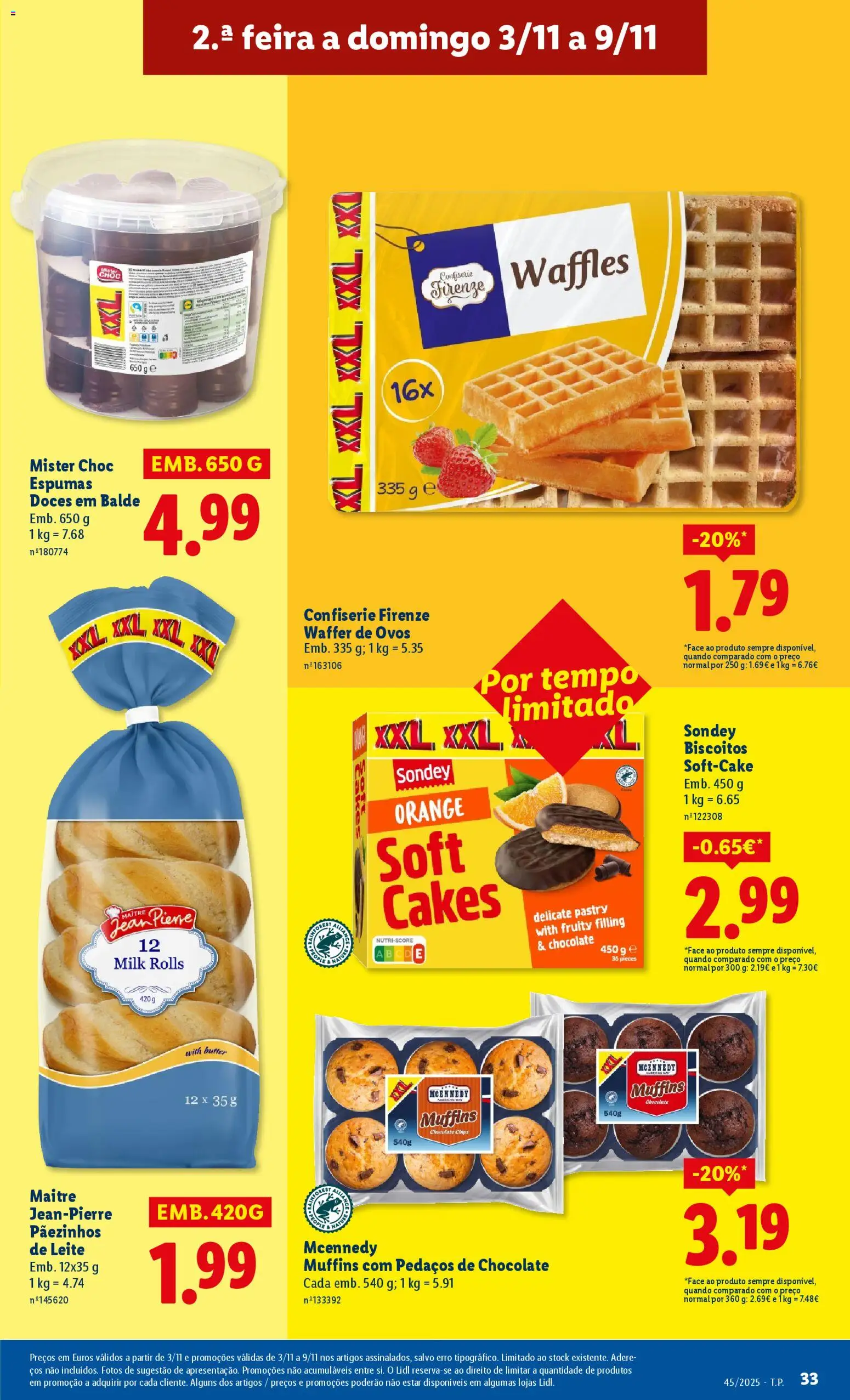 Lidl folheto │ válido de 03.11.2025 | Página: 33 | Produtos: Balde, Ovos, Doces, Biscoitos