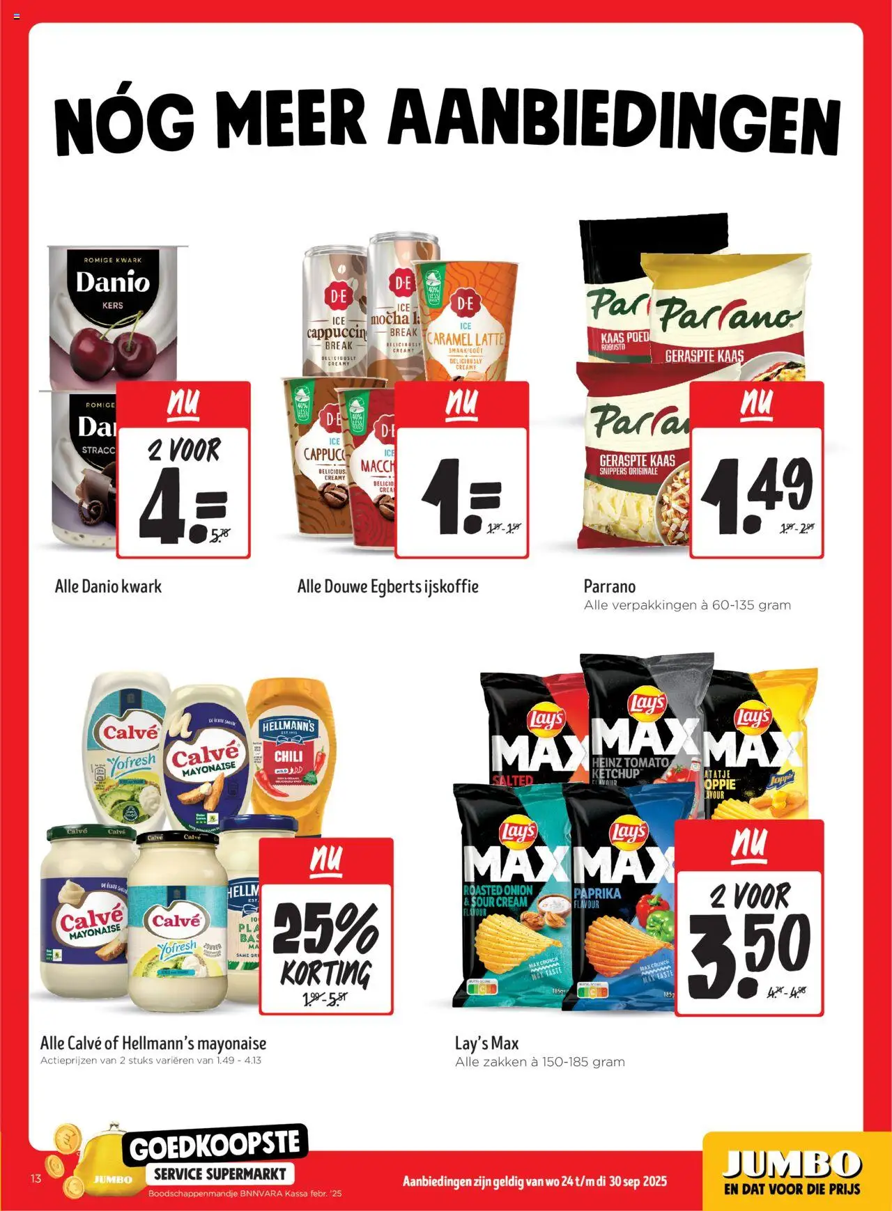 {H1} | Pagina: 13 | Producten: Kaas, Kwark, Kész piskótalap, Ijskoffie