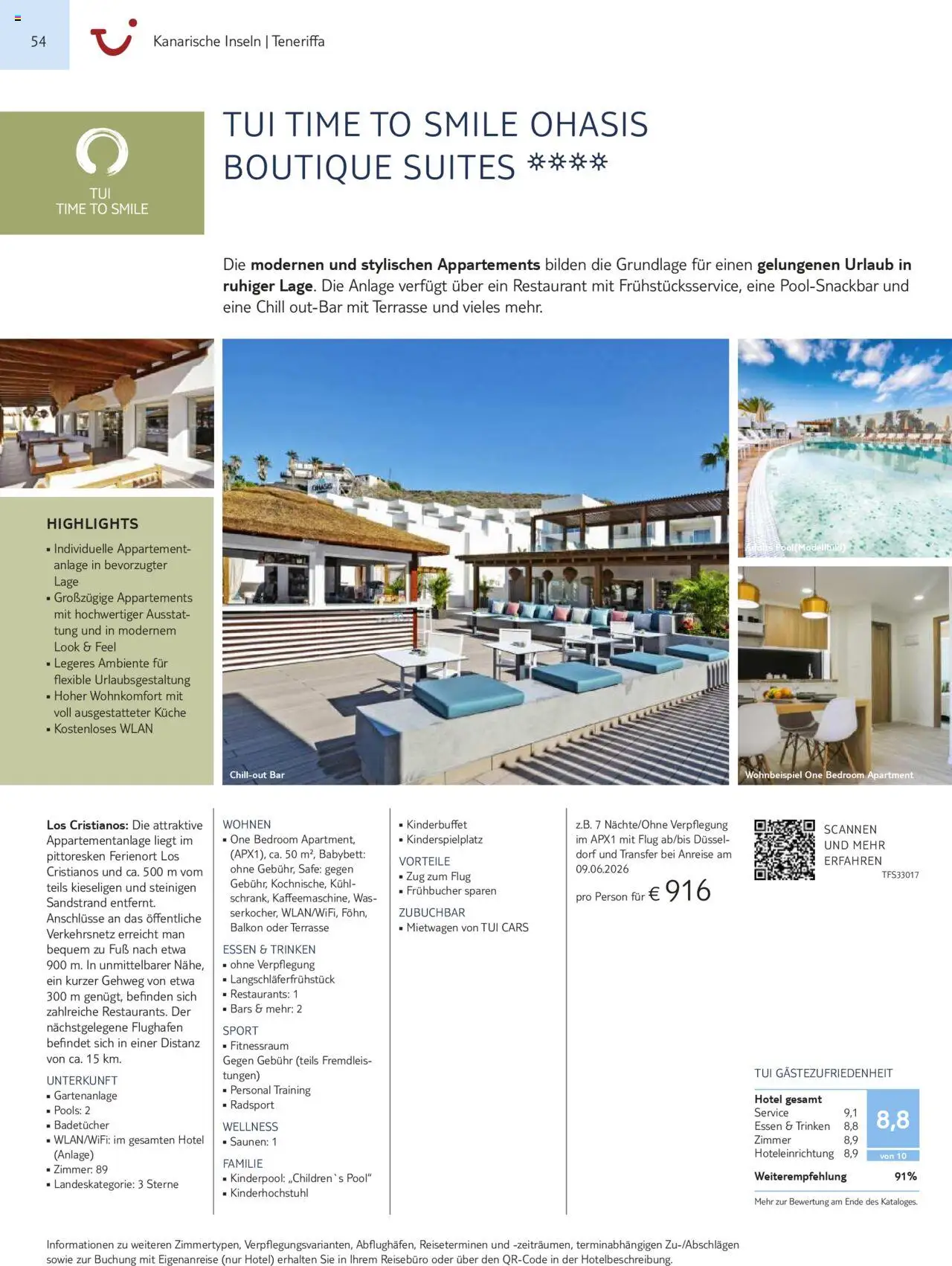 TUI Prospekt Kanaren, Kapverden & Senegal 2025/26	  – gültig ab 01.11.2025 | Seite: 54 | Produkte: Babybett, Küche