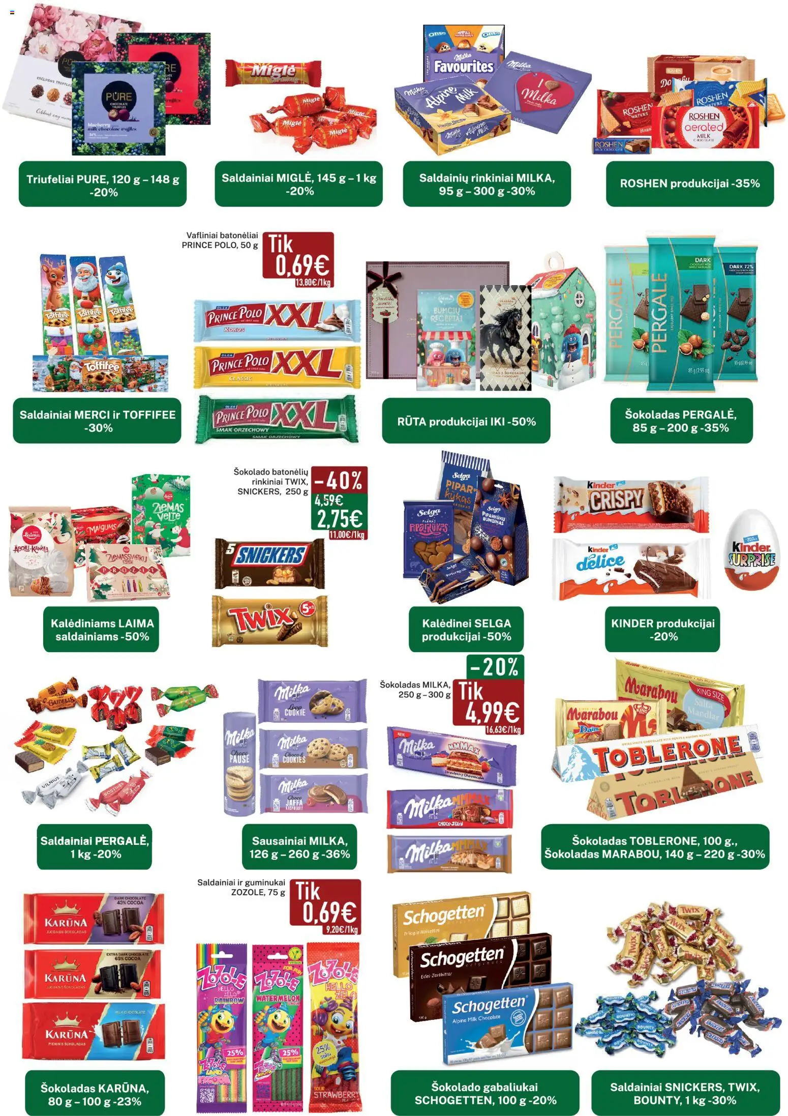 Elimart - TAU akcijos nuo 01.12.2025 | Puslapis: 10 | Prekių: Sausainiai, Šokoladas, Guminukai, Saldainiai