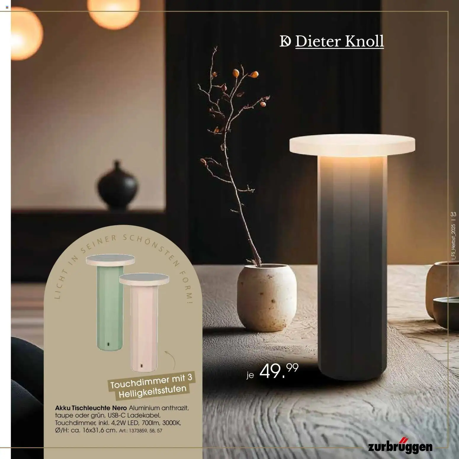 Zurbrüggen - Zurbrüggen: Raum für neue Lieblingsstücke – gültig ab 19.10.2025 | Seite: 33