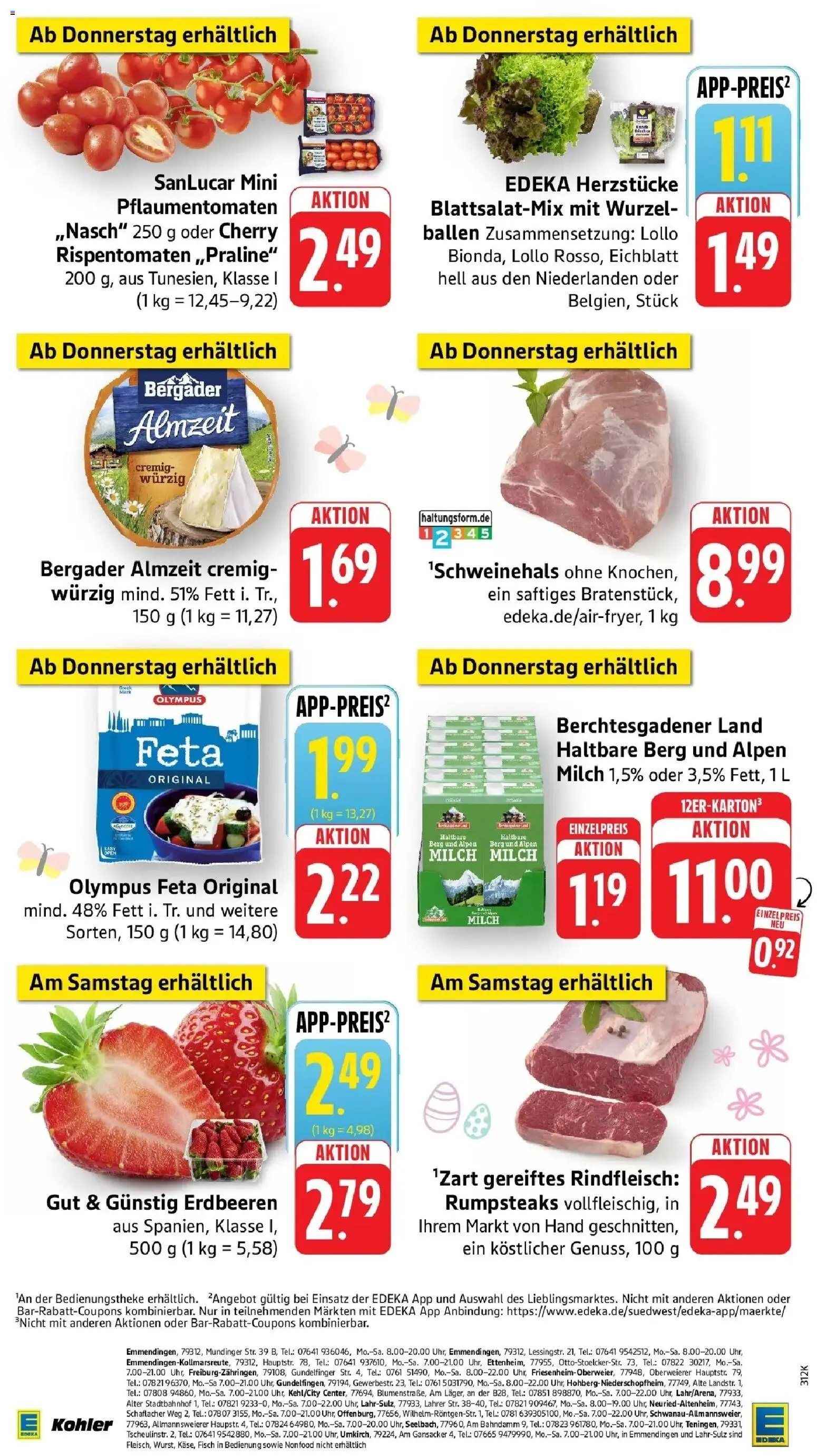 Edeka prospekt Ettenheim	 – gültig ab 23.03.2026 | Seite: 44 | Produkte: Rumpsteak, Feta, Milch, Rindfleisch