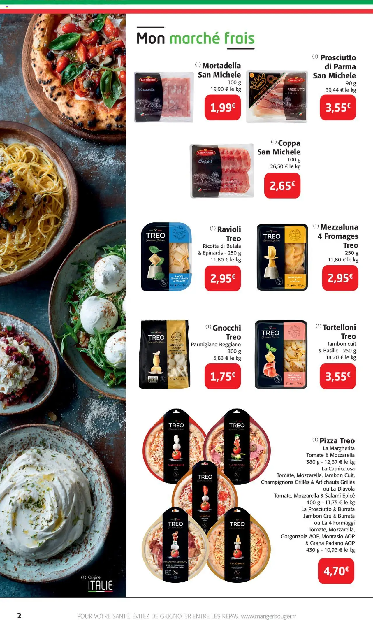  | Page: 2 | Produits: Mozzarella, Burrata, Pizza, Ricotta