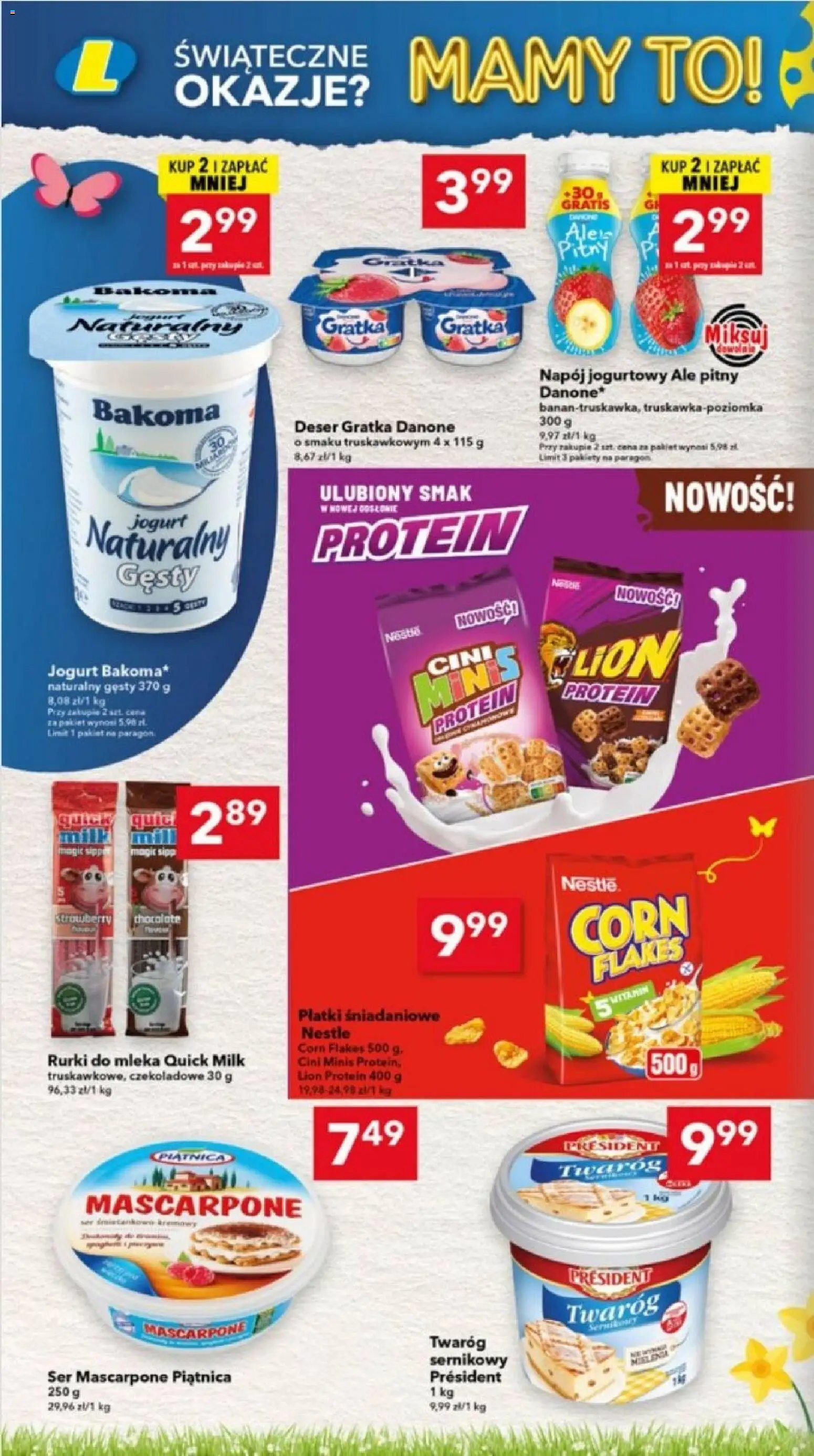 Lewiatan gazetka - Ostrów Wielkopolski od 26.03.2026 | Strona: 6 | Produkty: Mleka, Mascarpone, Ser, Corn Flakes