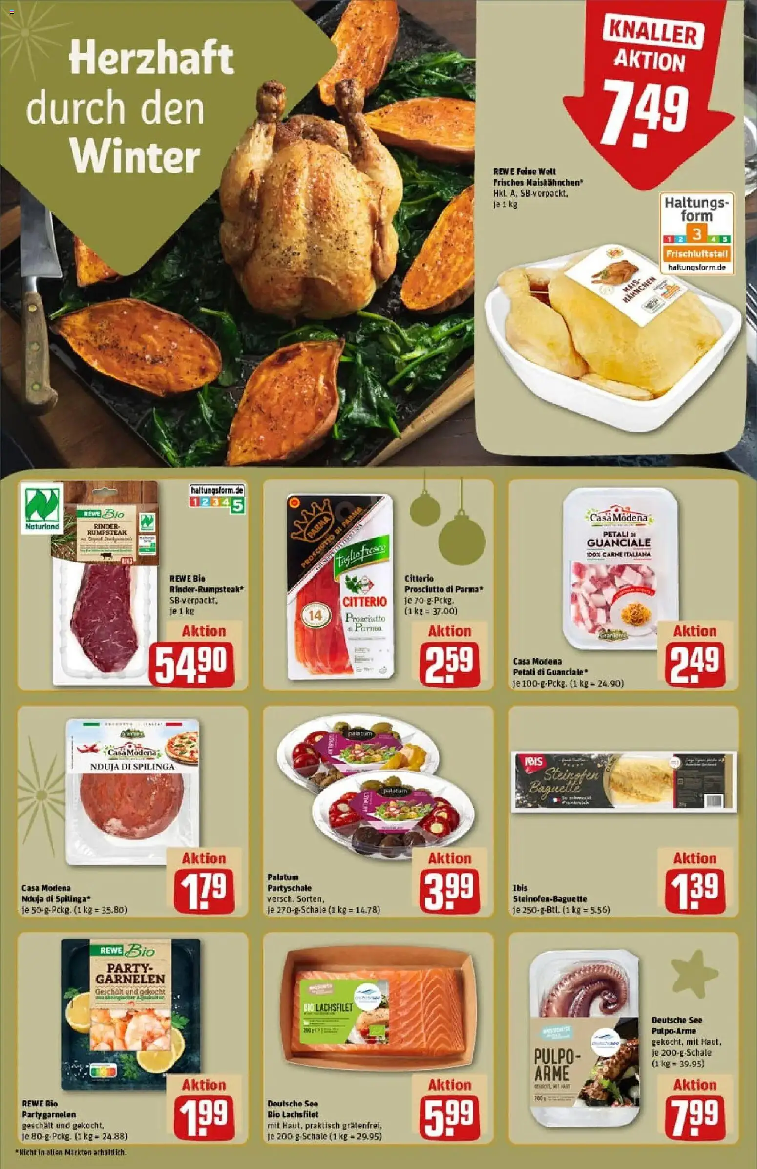 Rewe prospekt Königsbrunn	 – gültig ab 07.12.2025 | Seite: 14 | Produkte: Rumpsteak, Baguette, Garnelen, Steak